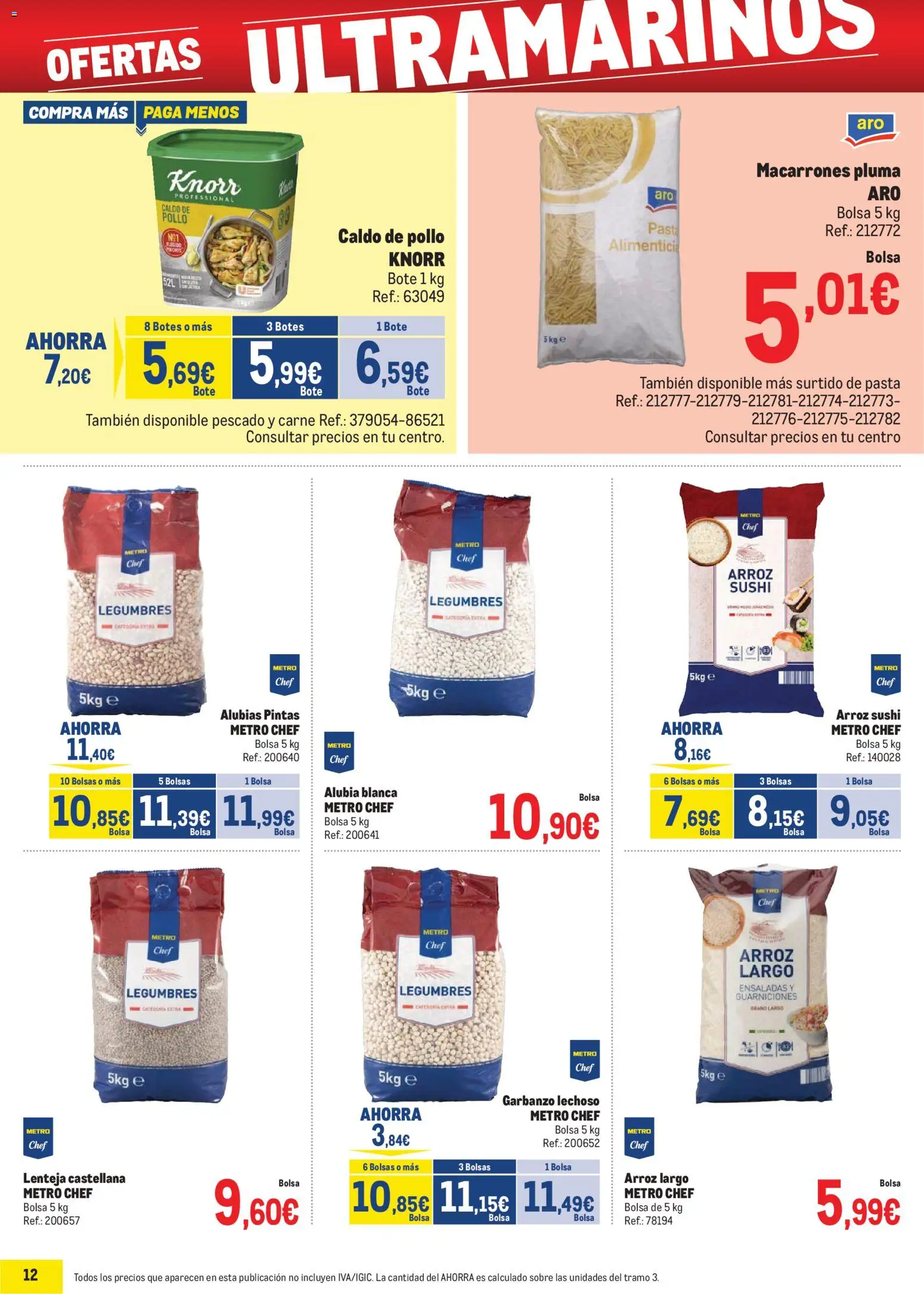 Makro - Precios Cataluña │ válido desde el 02.02.2026 | Página: 12 | Productos: Arroz, Pescado, Bolsa, Σιδερώστρα