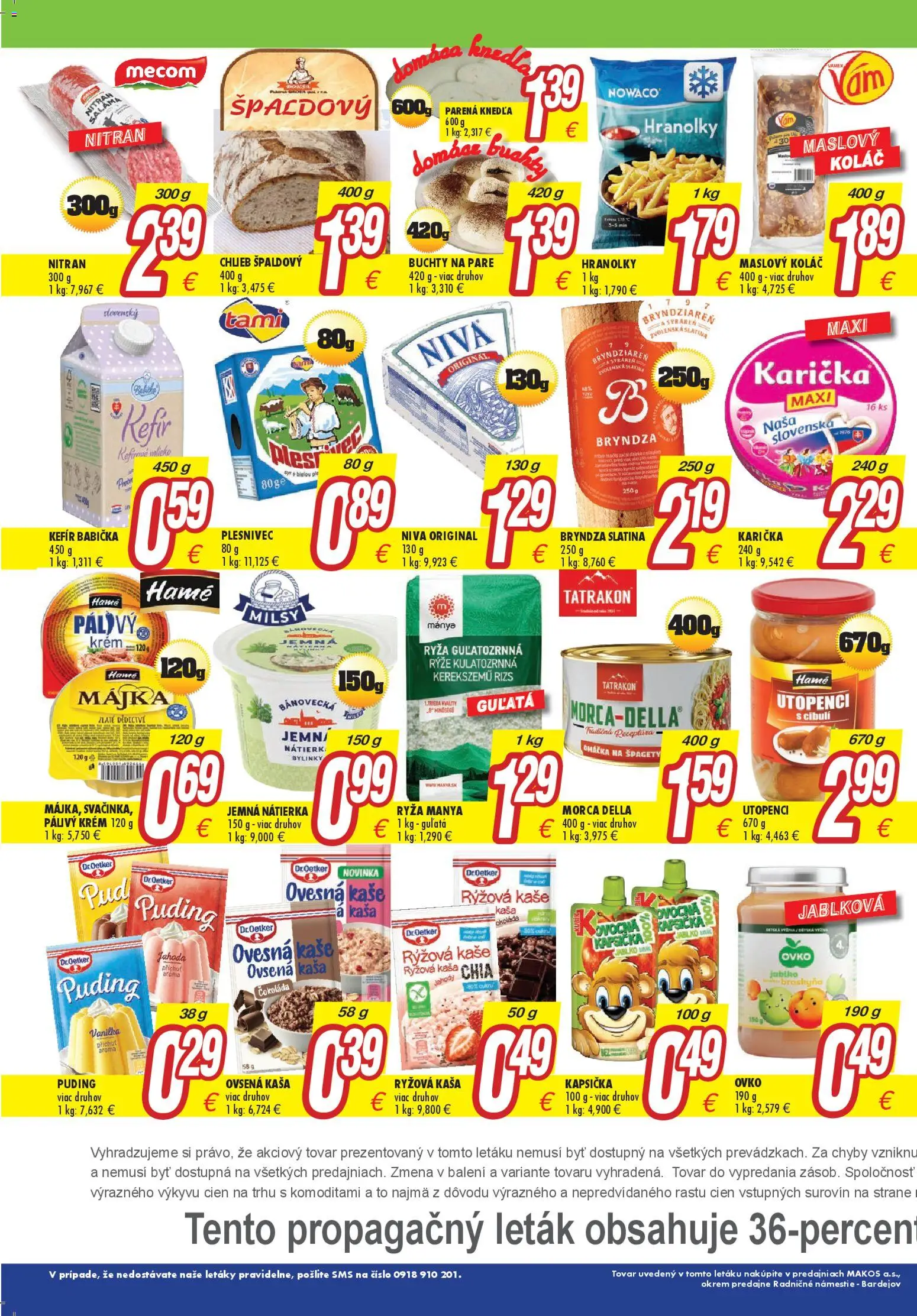 Nové Makos akcie – leták je platný od 16.02.2026 | Strana: 3 | Produkty: Mlieko, Koláč, Krém, Omáčka