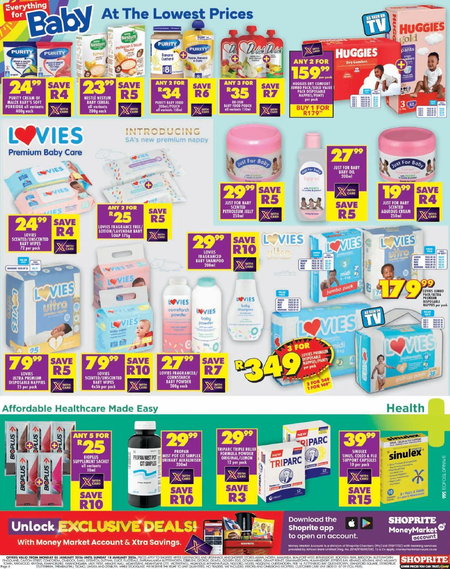 New Shoprite catalogue – valid from 05.01.2026 | Page: 6 | Products: Pants, Custard, Oil, Shampoo