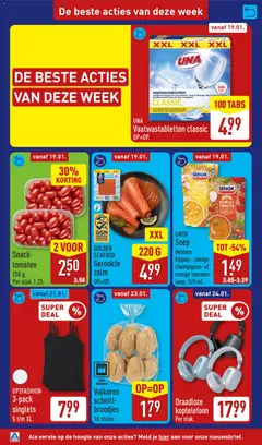 Aldi - Folder week 4 - Voorbeeld van een folder van Aldi, geldig van 19.01.2026 | Pagina: 2 | Producten: Champignon, Tomaten, Zalm, Pet