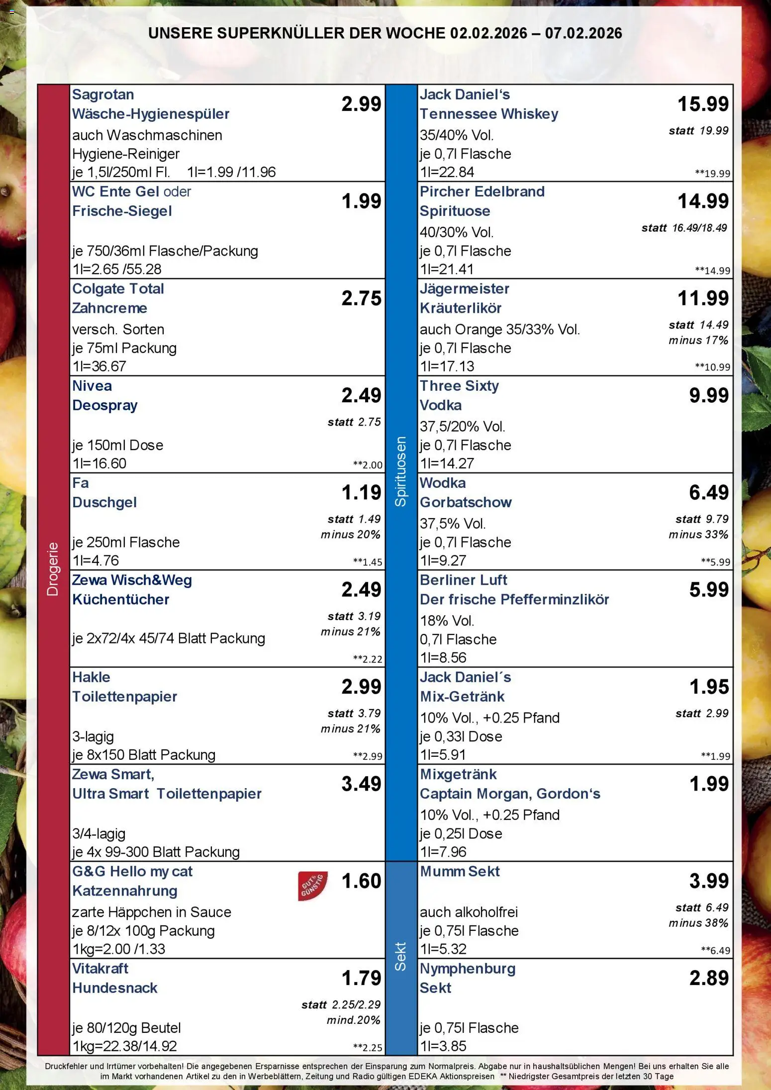 Simmel - Bayern – gültig ab 02.02.2026 | Seite: 3 | Produkte: Mumm sekt, Sekt, Wodka, Whiskey