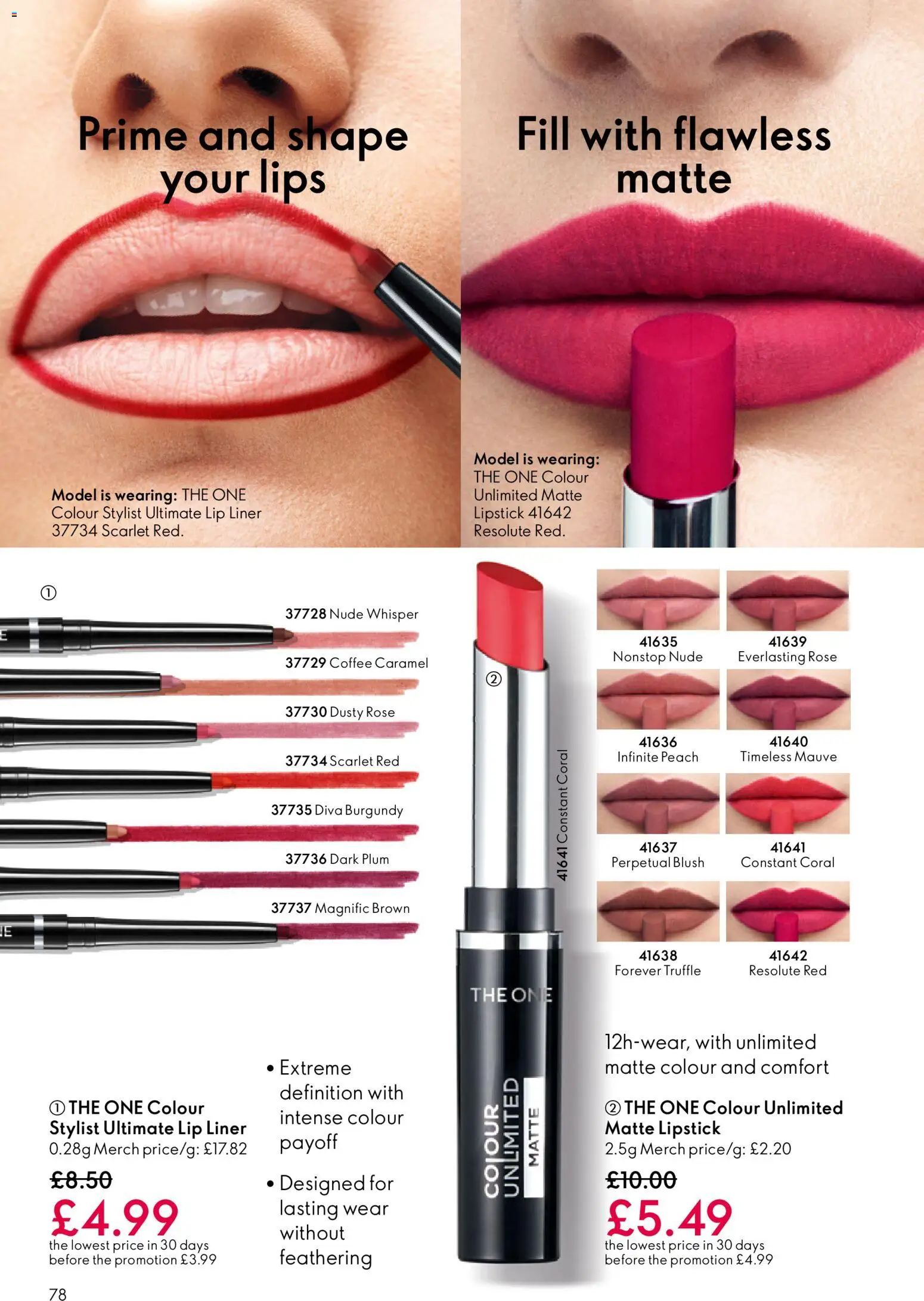 {H1} | Page: 78 | Products: Lipstick, Coffee