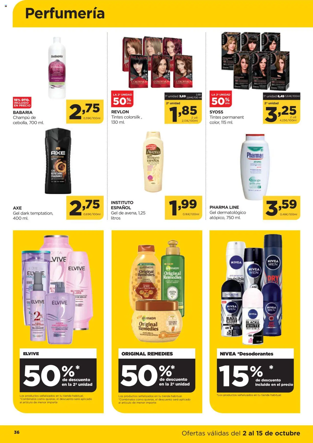 Alimerka folleto Asturias │ válido desde el 02.10.2025 | Página: 36 | Productos: Champú, Παγωμένο τσάι