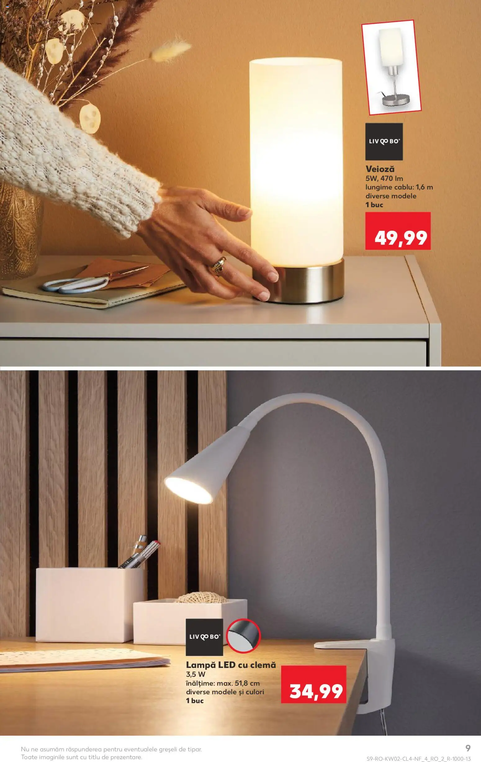 Noul catalog Kaufland – valabil de la 07.01.2026 | Pagină: 9 | Produse: Cablu, Babak, Lampă, Veioză