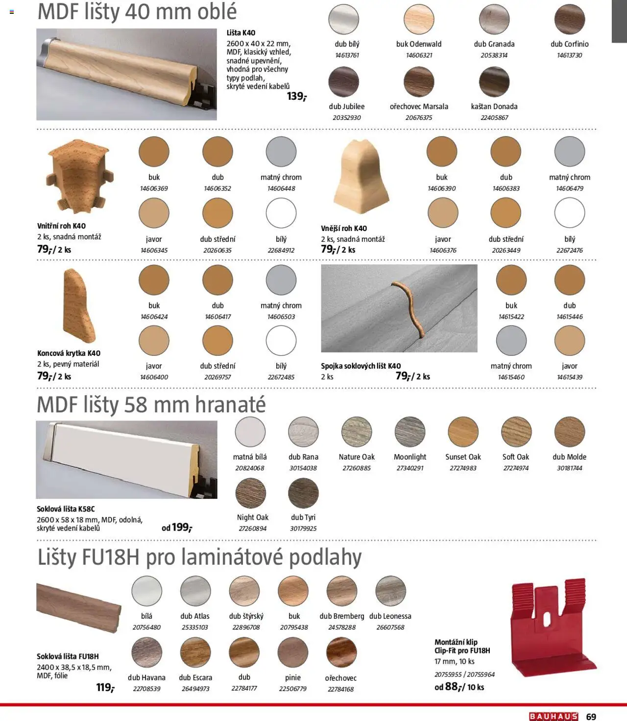 Bauhaus katalog Podlahové krytiny od 01.08.2025 | Strana: 69 | Produkty: Marsala, Fólie