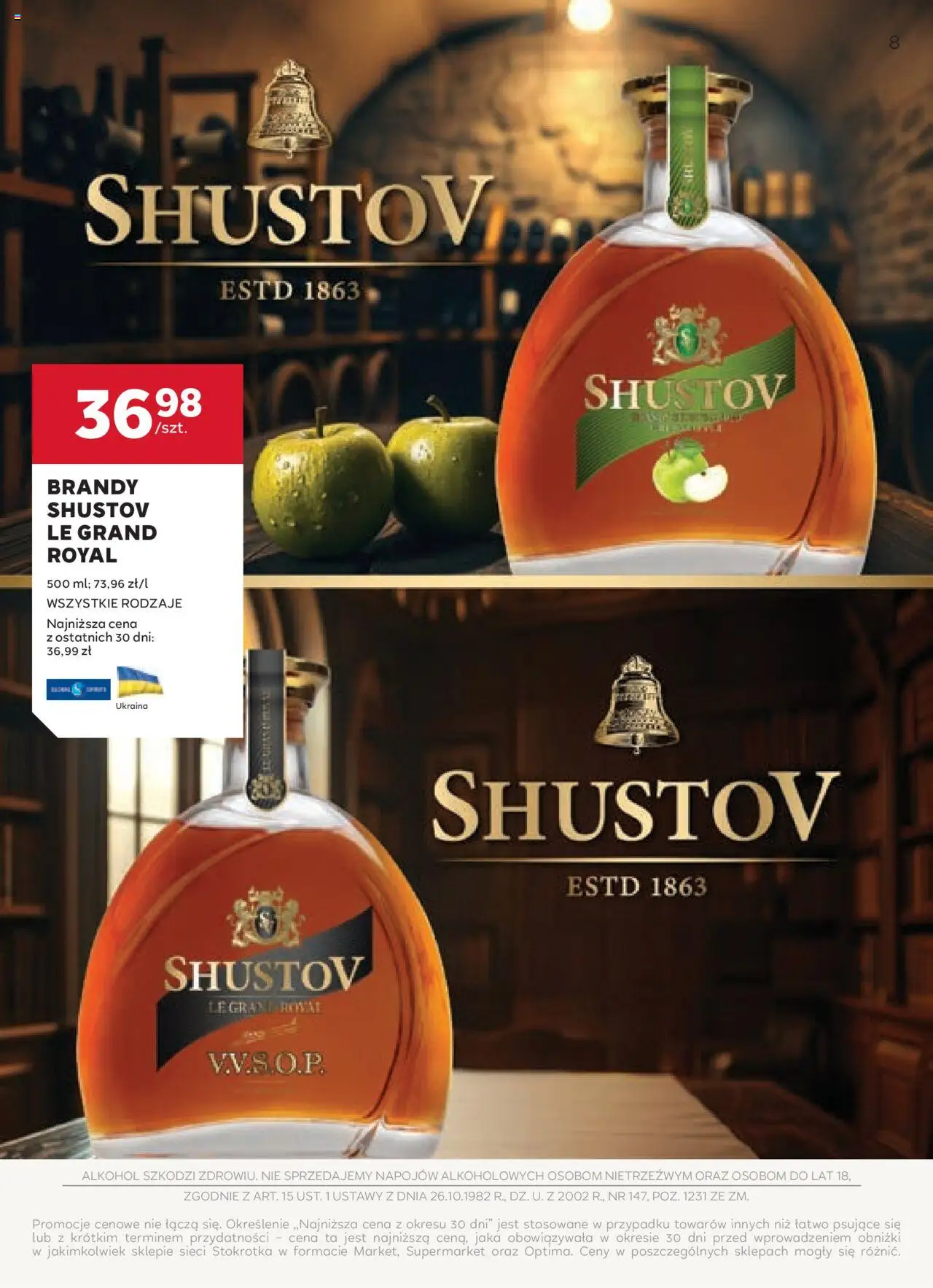 Stokrotka Gazetka - Oferta alkoholowa od 11.09.2025 | Strona: 8 | Produkty: Stokrotka, Alkohol