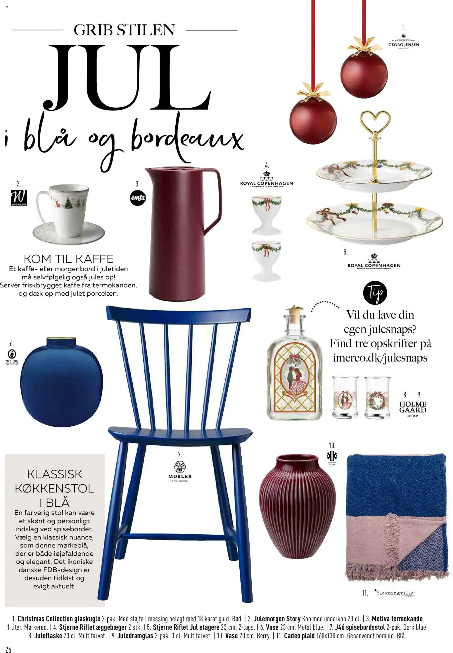 Imerco tilbudsavis – gyldig fra 31.10.2025 | Side: 26 | Produkter: Kaffe, Stol, Vase, Søm