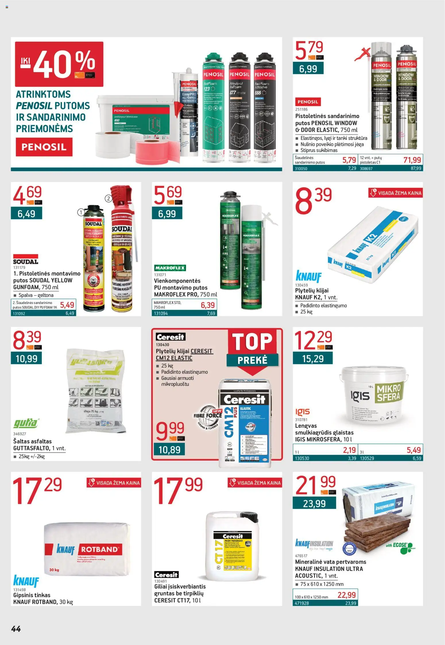 ERMITAŽAS akcijos nuo 01.04.2026 | Puslapis: 44 | Prekių: Vata