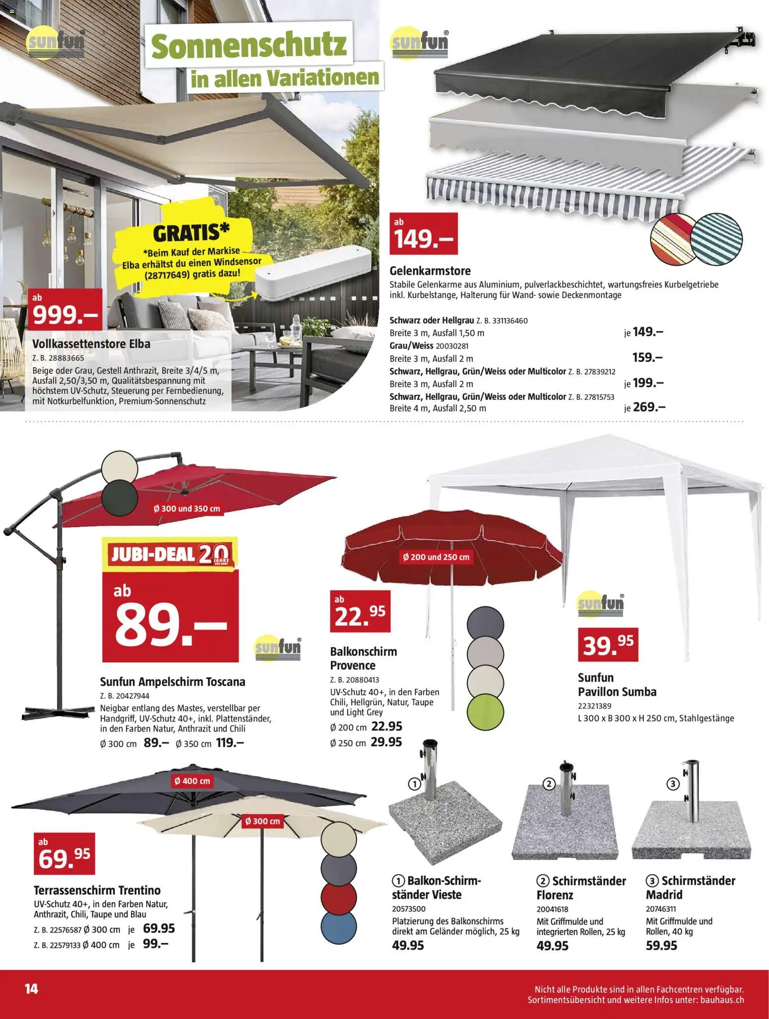 Bauhaus aktionen – gültig ab 27.04.2026 | Seite: 14 | Produkte: Schirmständer, Chili