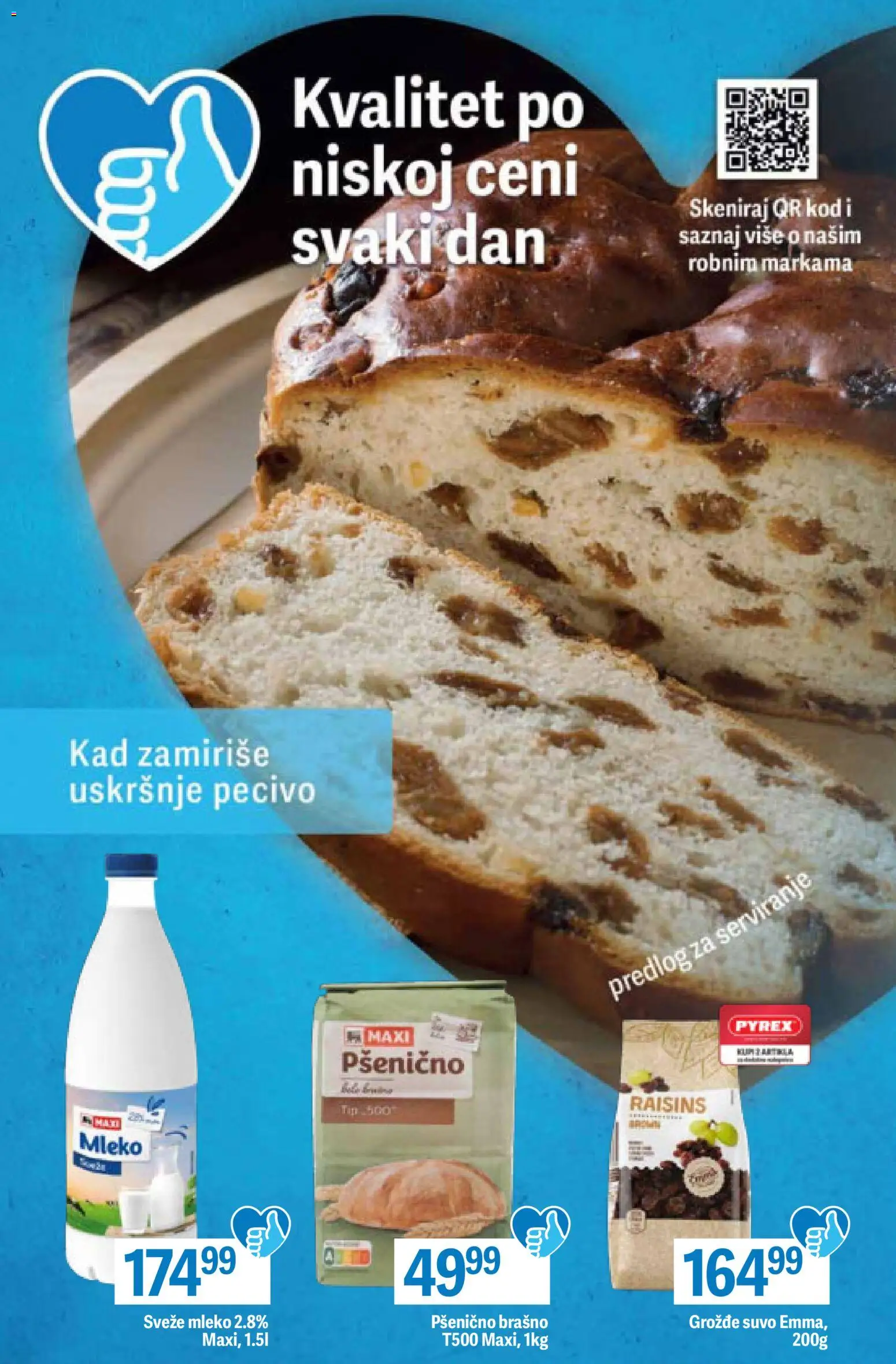Maxi katalog - važi od 02.04.2026 | Strana: 42 | Proizvode: Sveže mleko, Brašno, Pšenično brašno, Pecivo