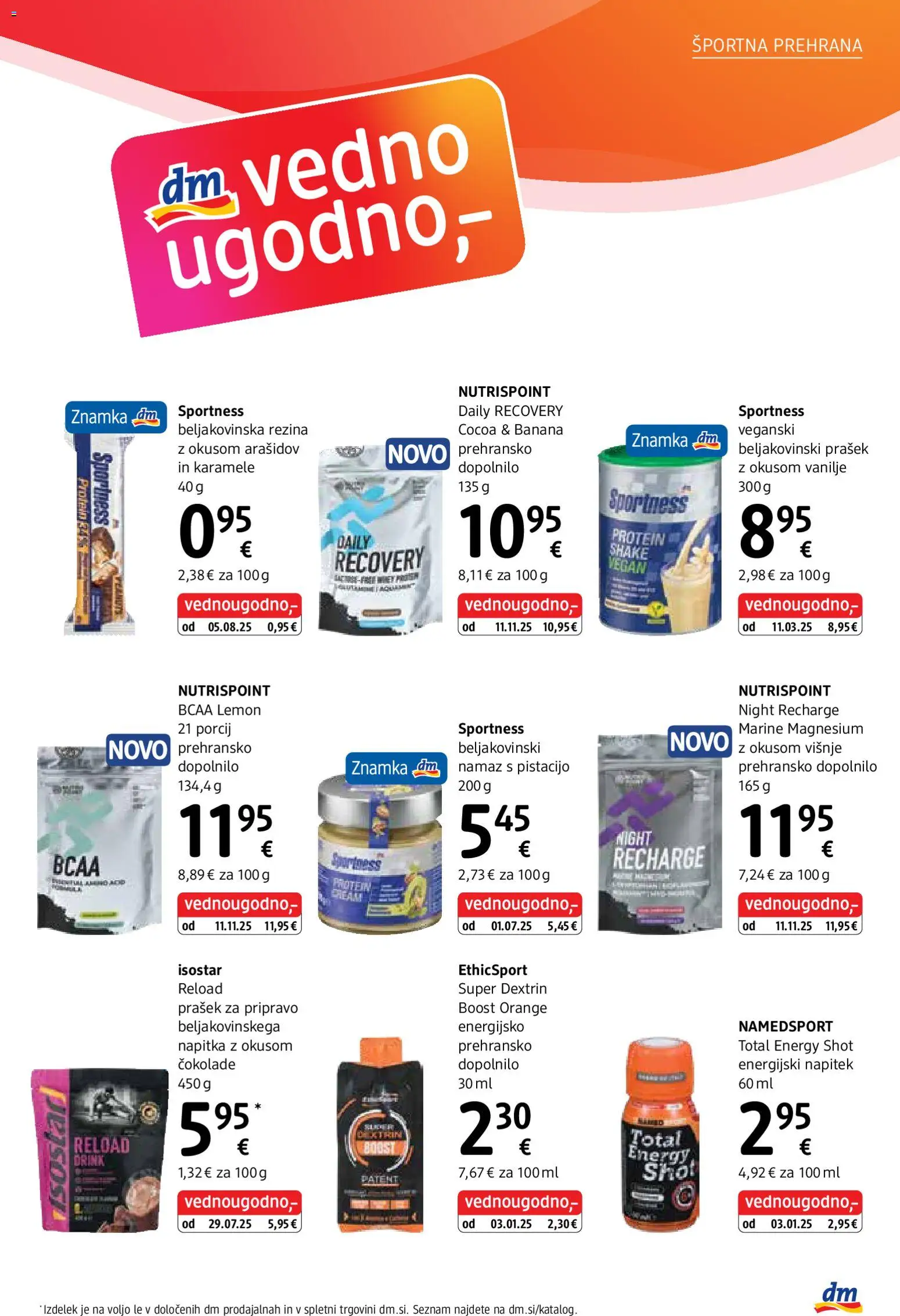 Novi DM Drogerie Markt katalog ponudbe – veljaven od 05.01.2026 | Stran: 19 | Izdelki: Prašek, Namaz, Energijski napitek, Karamele