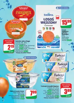 Pogląd oferty "Tuńczyk kawałki Neptun, Tuńczyk kawałki w sosie własnym lub w oleju roślinnym, 170 / 120 g" - ważna od 27.12.2025 | Strona: 28