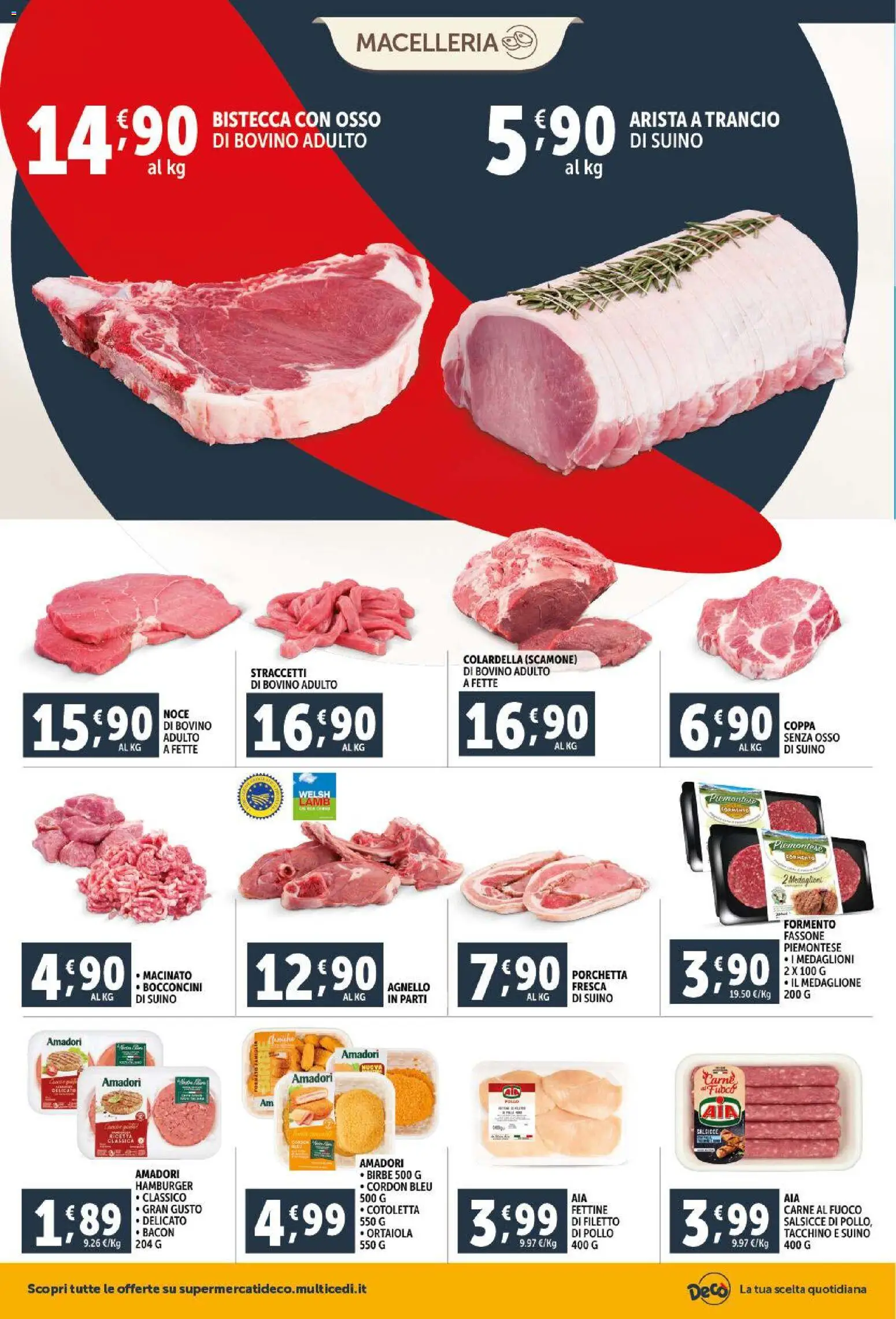 Volantino Decò del 30.01.2026 | Pagina: 6 | Prodotti: Bovino, Porchetta, Pollo, Tacchino