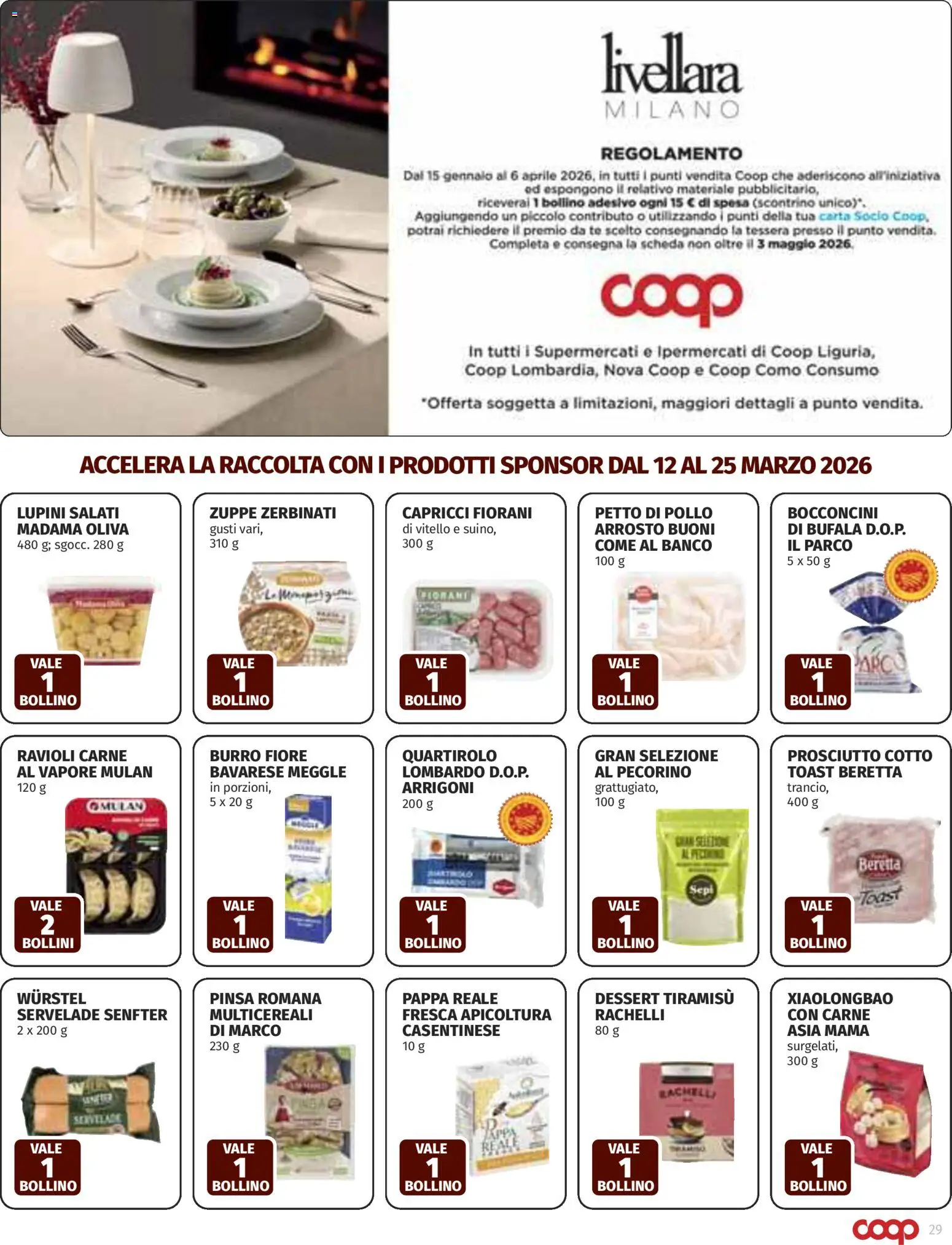 Volantino COOP del 12.03.2026 | Pagina: 29 | Prodotti: Pollo, Prosciutto, Vitello, Ravioli