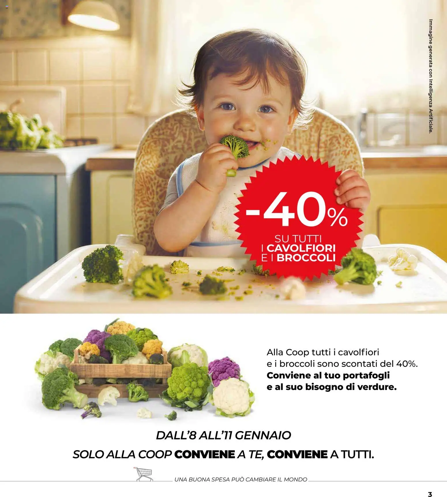 Volantino COOP del 07.01.2026 | Pagina: 3 | Prodotti: Broccoli