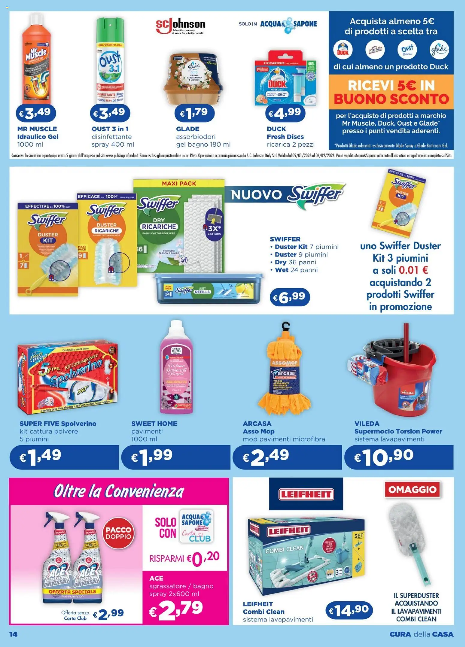Volantino Acqua e Sapone del 09.01.2026 | Pagina: 14 | Prodotti: Sapone, Lavanda, Bagno, Profumo