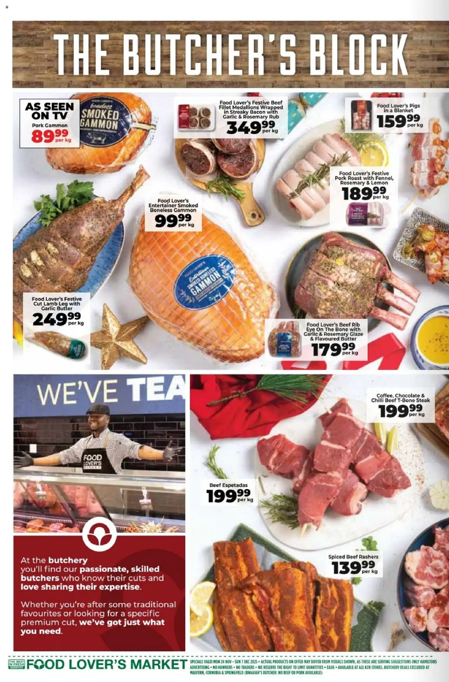 New Food Lover's Market catalogue – valid from 24.11.2025 | Page: 8 | Products: TV, Chocolate, Pork, Garlic