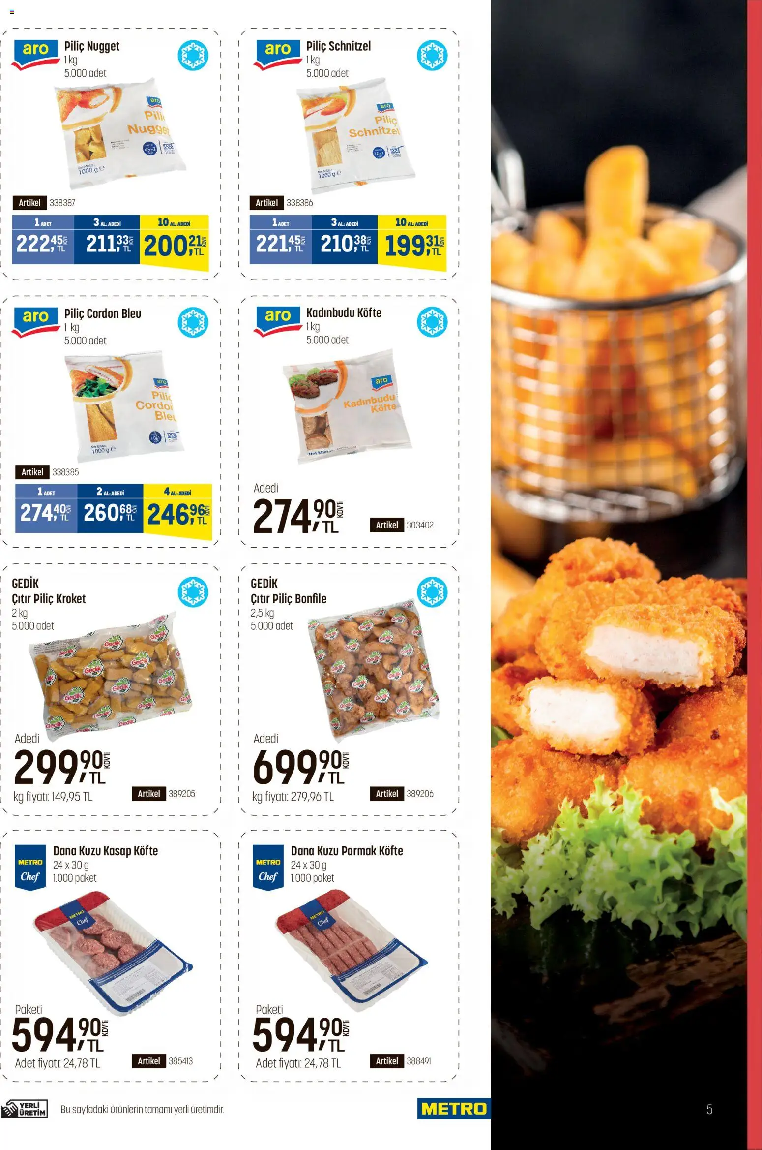 Metro - Fast Food Kataloğu - 18.03.2026 tarihinden itibaren geçerlidir | Sayfa: 5 | Ürünler: Piliç, Piliç bonfile, Piliç nugget