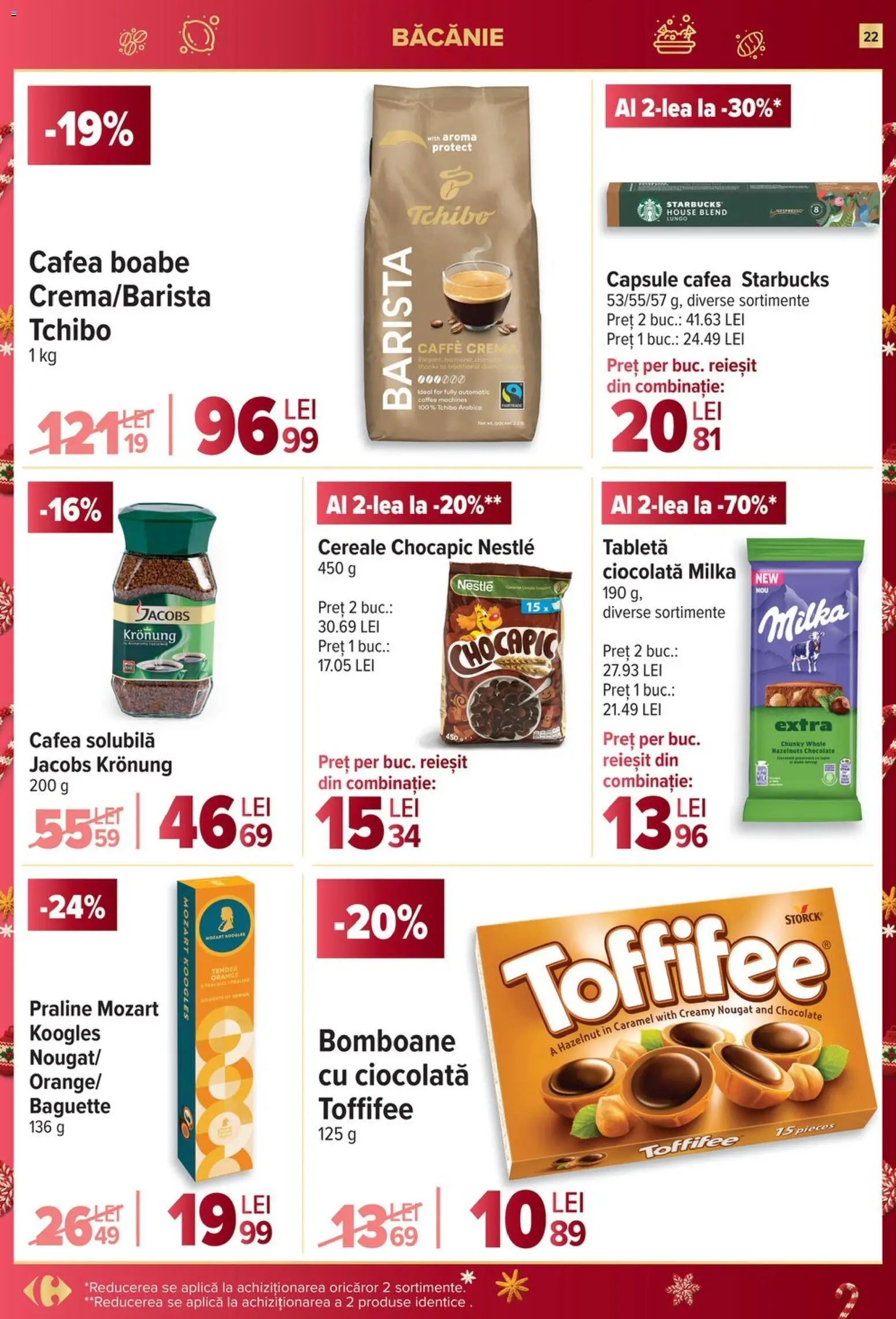 Noul catalog Carrefour – valabil de la 10.12.2025 | Pagină: 22 | Produse: Tabletă, Köpek çiti, Cafea, Bomboane