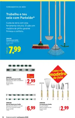 Pré-visualização Lidl Jardim válido de 13.02.2026 | Página: 14 | Produtos: Cabo, Ferramentas