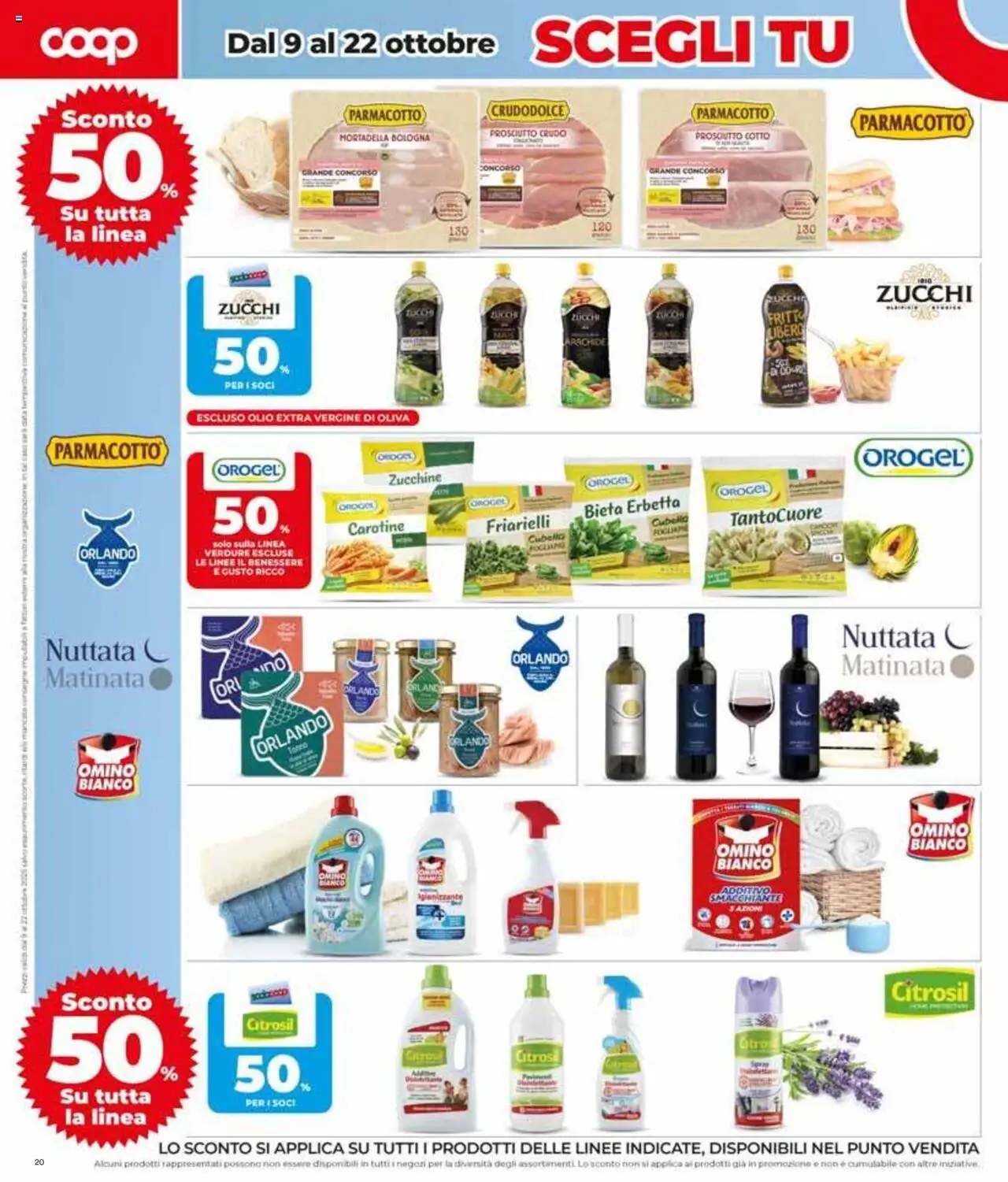 Volantino COOP del 02.10.2025 | Pagina: 20 | Prodotti: Prosciutto Crudo, Prosciutto Cotto, Olio, Prosciutto