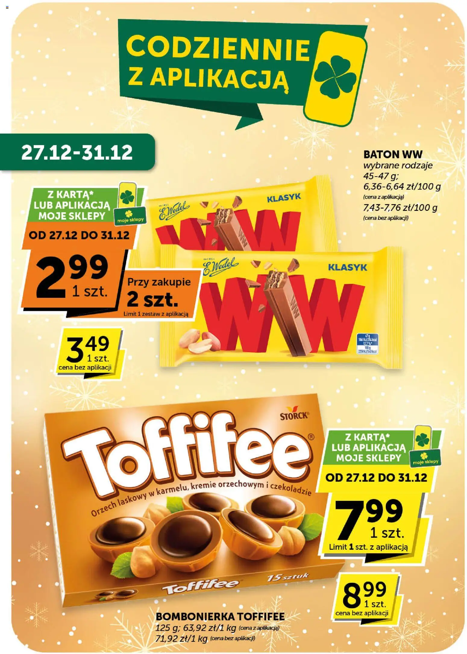Euro Sklep Gazetka od 27.12.2025 | Strona: 6 | Produkty: Bombonierka, Toffifee, Baton