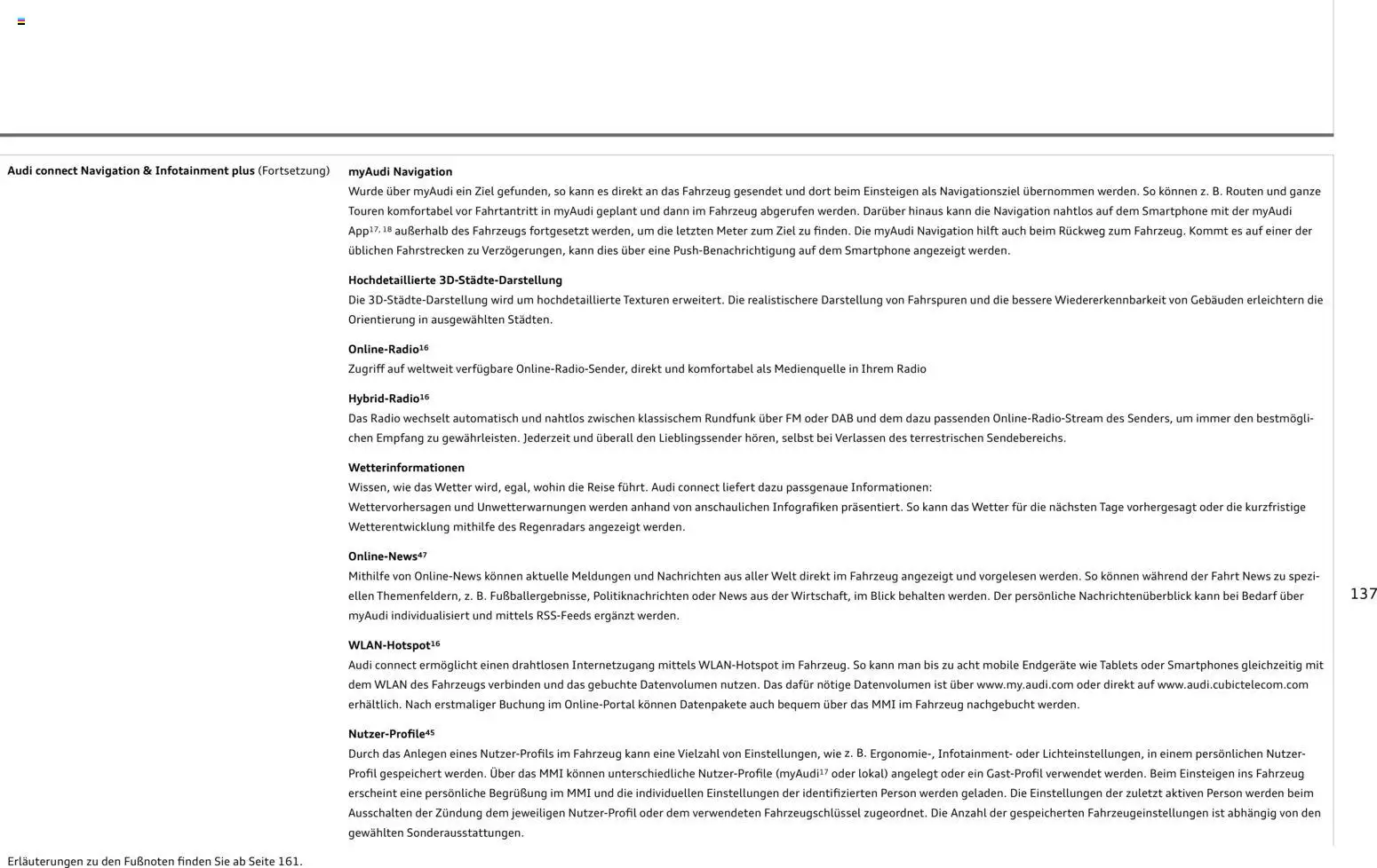 Audi A3 – gültig ab 28.10.2025 | Seite: 137 | Produkte: Navigation, Smartphones, Smartphone, Radio