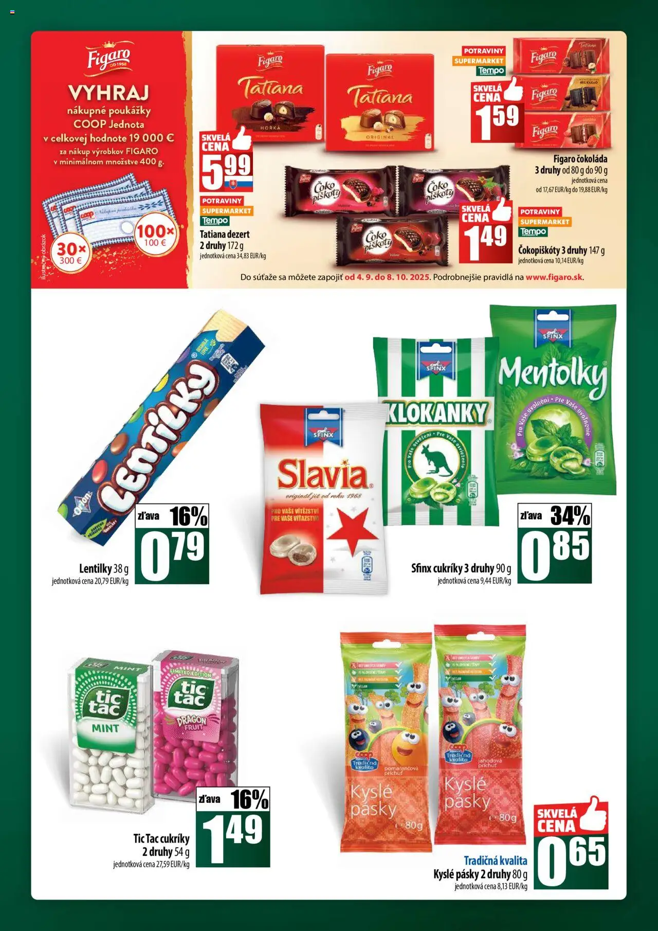 Nové COOP Jednota akcie – leták je platný od 02.10.2025 | Strana: 39 | Produkty: Čokoláda, Cukríky