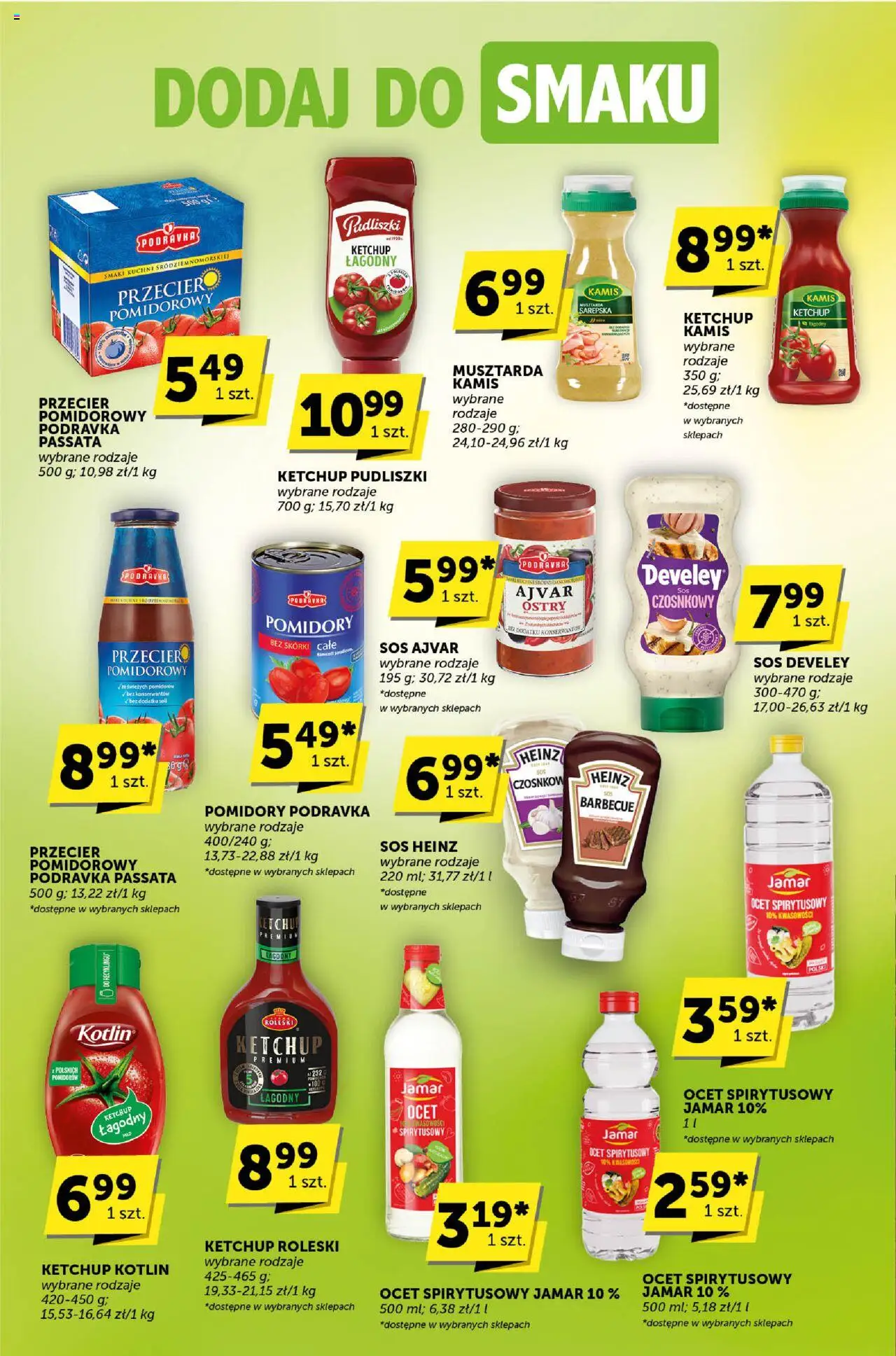 Groszek Gazetka - Katalog od 07.08.2025 | Strona: 10 | Produkty: Ocet, Ketchup, Pomidory, Sos