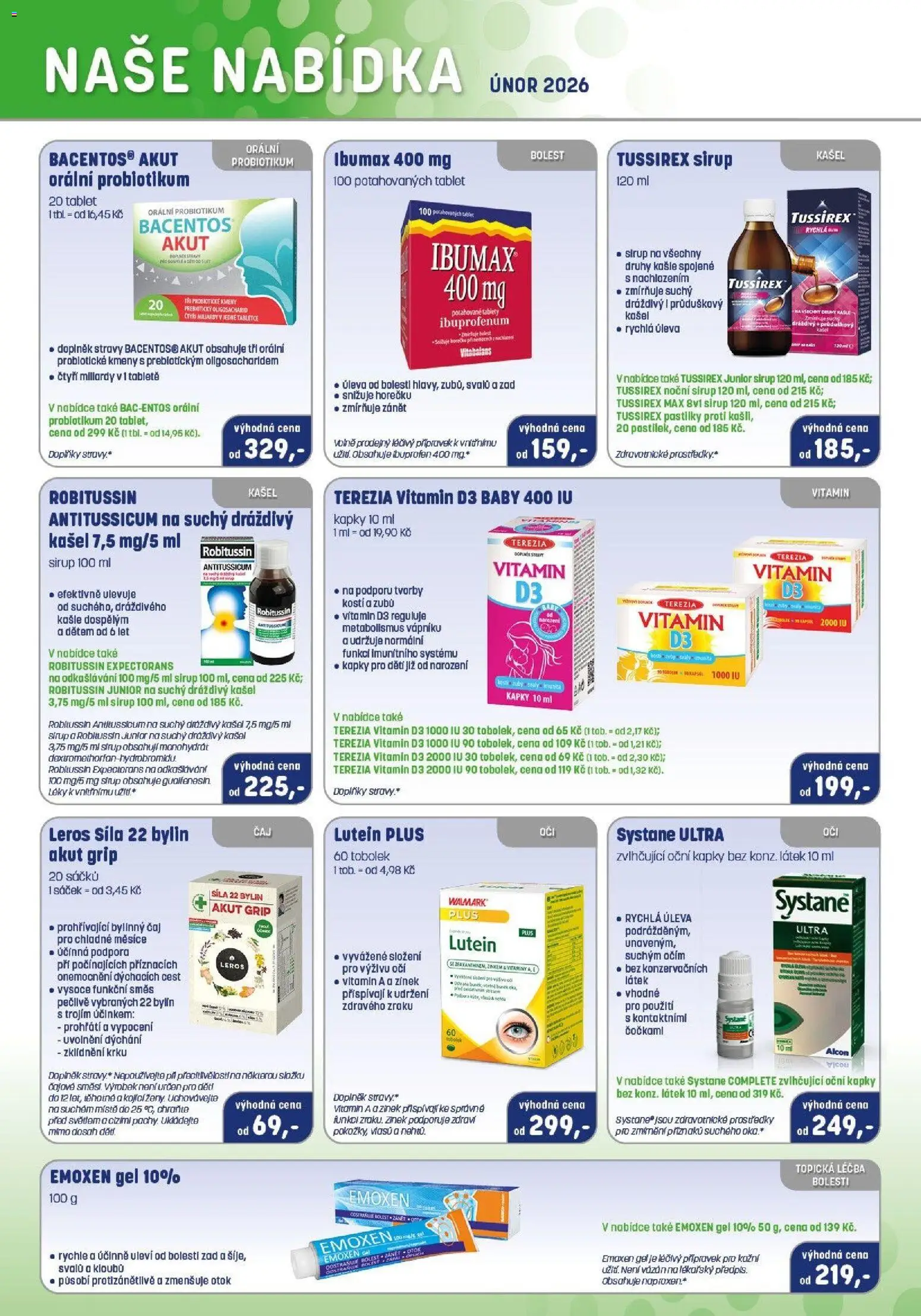 Pharmapoint leták od 01.02.2026 | Strana: 5 | Produkty: Oční kapky, Systane Ultra, Tablet, Vitamíny