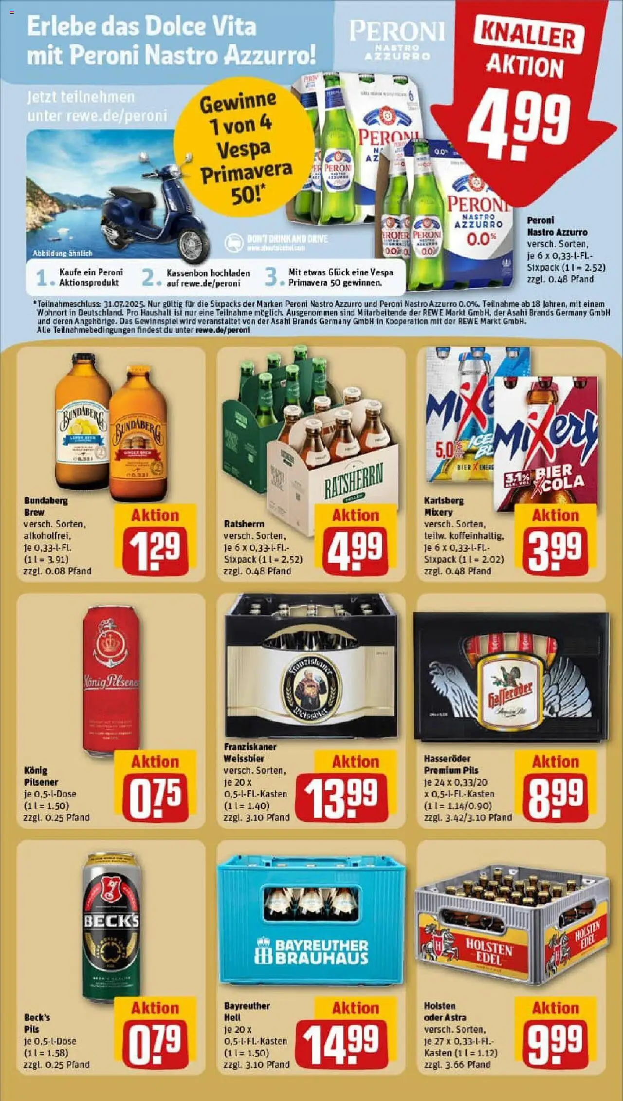 Rewe prospekt St. Michaelisdonn	 - gültig ab dem 13.07.2025 | Seite: 19 | Produkte: Franziskaner, Pils, Holsten, Hasseröder