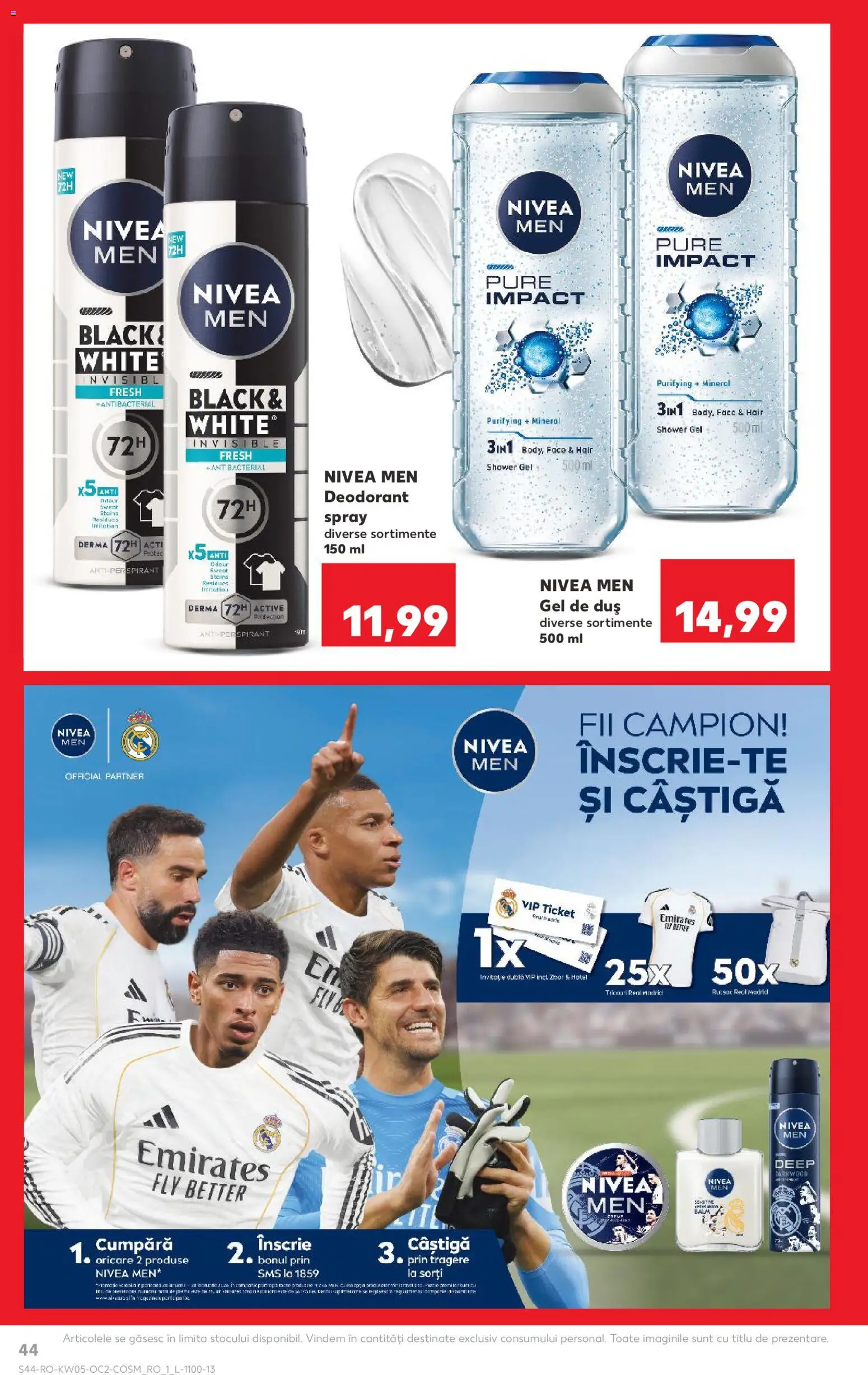 Noul catalog Kaufland – valabil de la 28.01.2026 | Pagină: 44 | Produse: Duș, Peluş Köpek Yatağı, Gel de duș, Deodorant