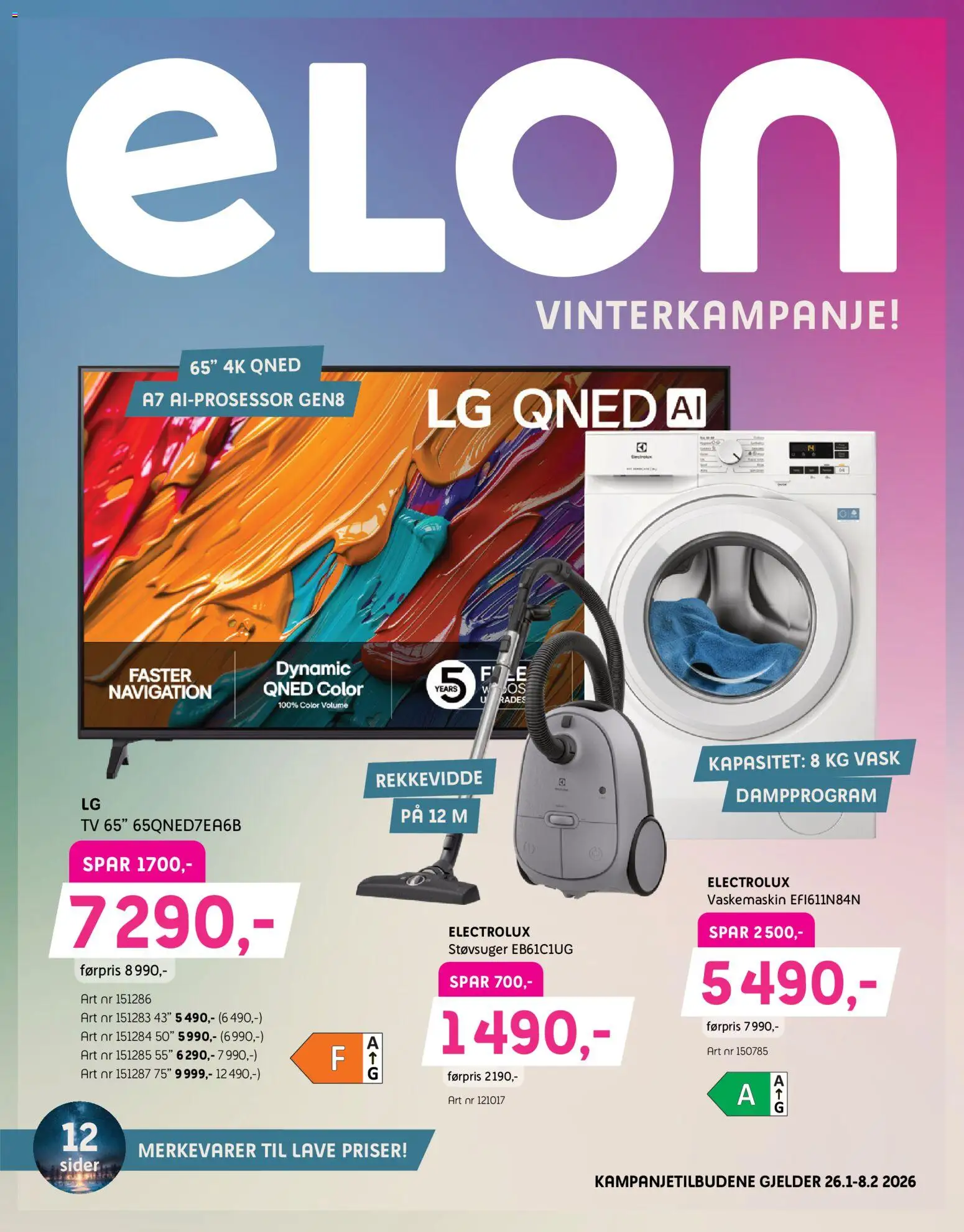 {H1} | Side: 1 | Produkter: Tv, Vask, Vaskemaskin, Støvsuger