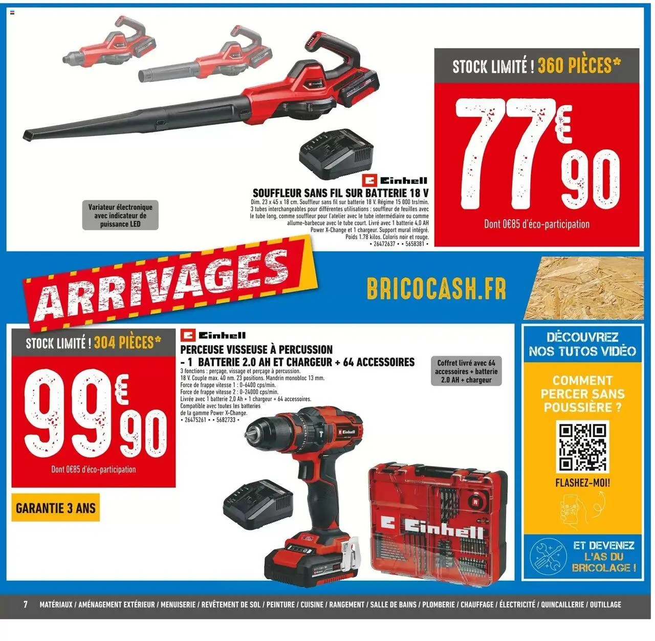  | Page: 7 | Produits: Perceuse, Support mural, Batterie, Livre