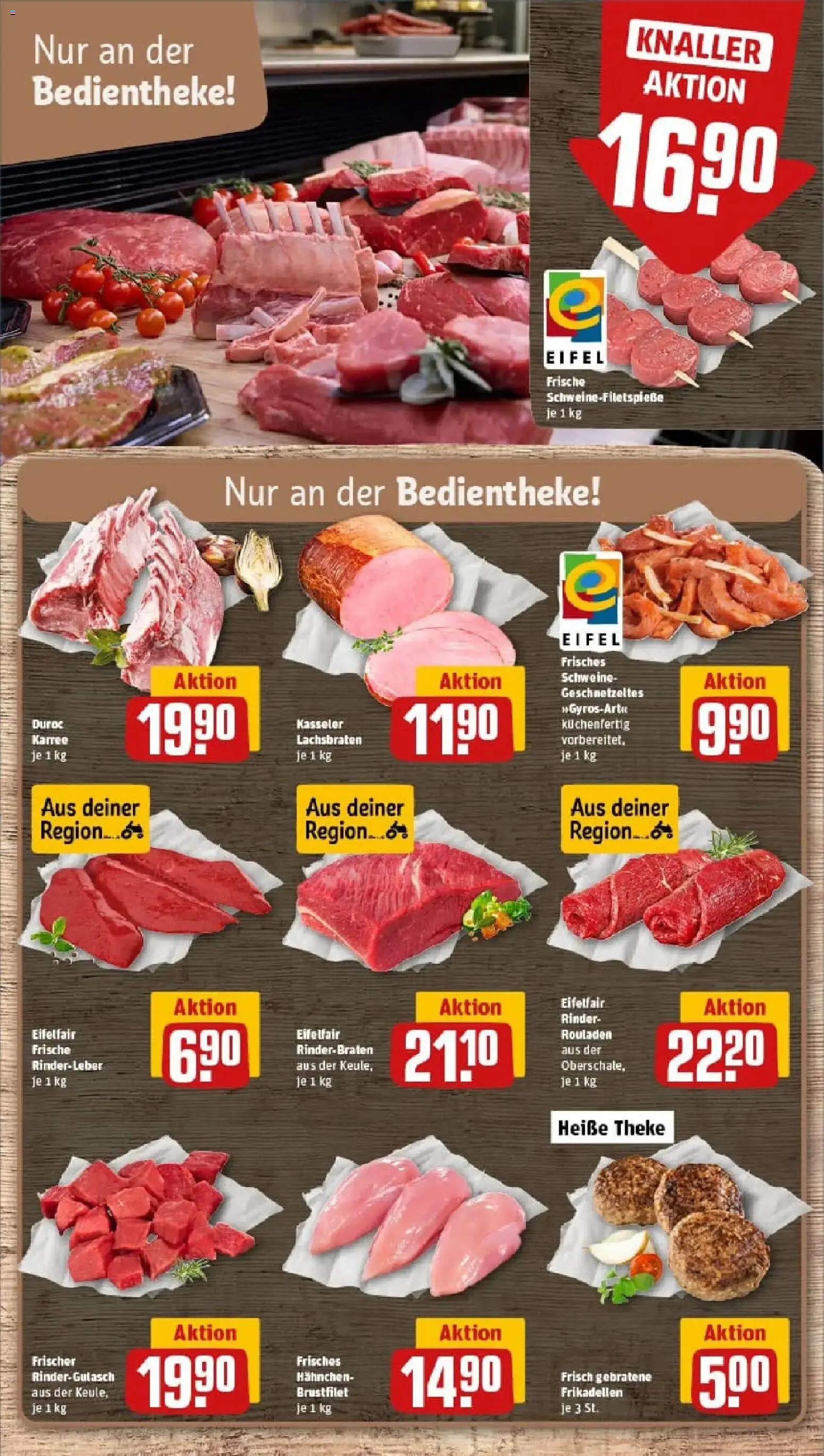 Rewe prospekt Stolberg / Breinig	 – gültig ab 26.01.2026 | Seite: 8 | Produkte: Rinderbraten, Rindergulasch, Hahnchen, Theke