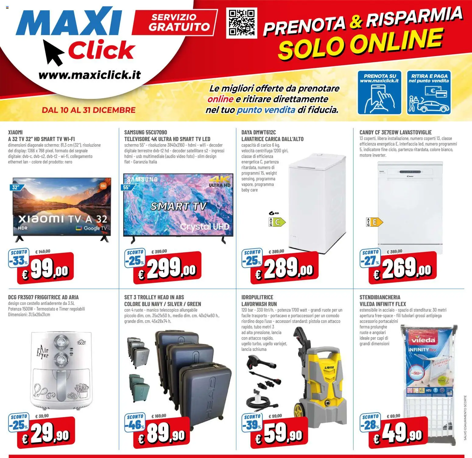 Volantino A&O del 10.12.2025 | Pagina: 19 | Prodotti: Friggitrice ad aria, smart TV, Video, Samsung