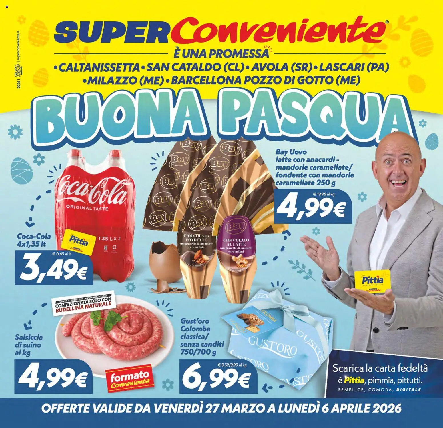Volantino SuperConveniente del 27.03.2026 | Pagina: 1 | Prodotti: Cioccolato, Suino, Salsiccia, Anacardi