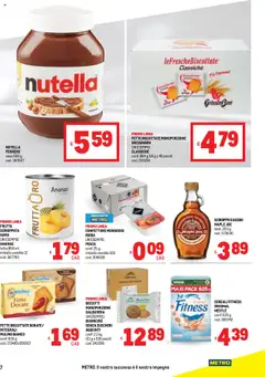 Volantino Metro del 24.07.2025 | Pagina: 7 | Prodotti: Ananas, Nutella, Fette biscottate, Vaso