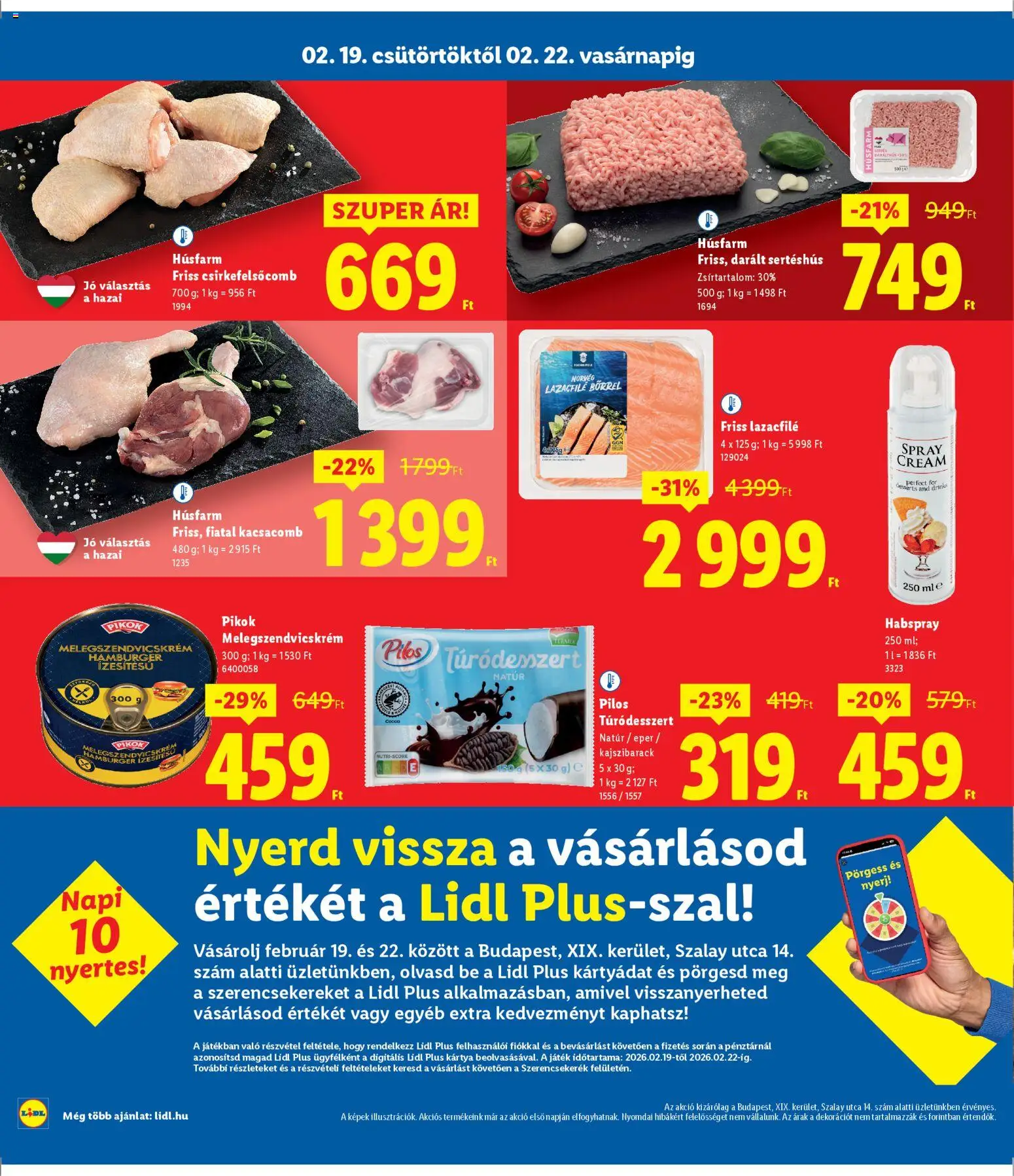 Lidl akciós ujság - amely érvényes a következő dátumtól: 19.02.2026 | Oldal: 4 | Termékek: Játék, Darált sertéshús, Melegszendvicskrém, Sertéshús