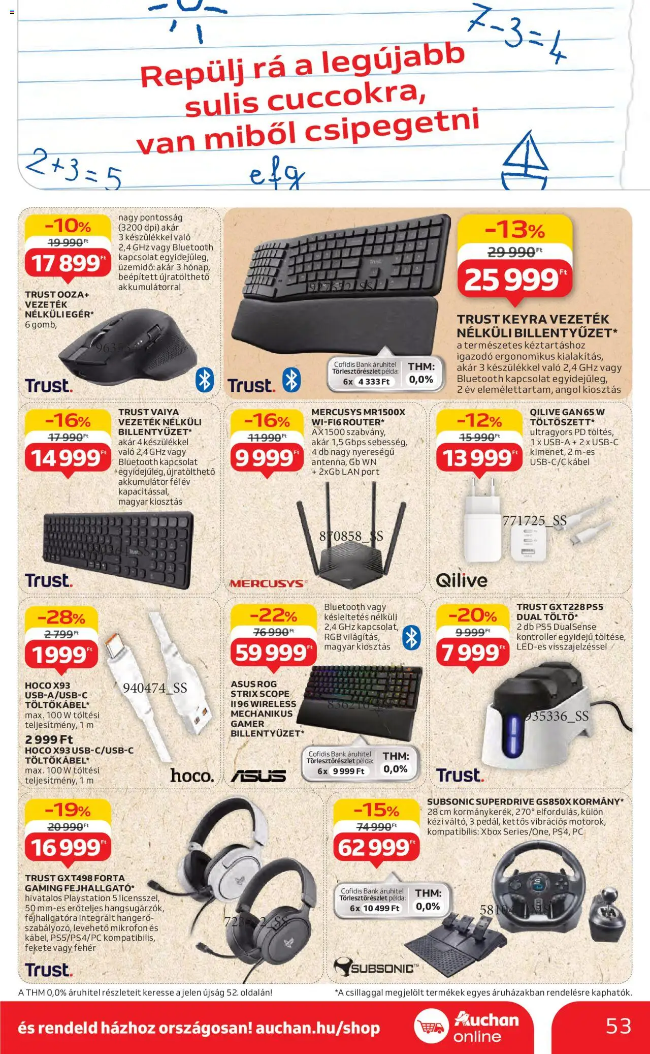 Auchan akciós ujság - amely érvényes a következő dátumtól: 14.08.2025 | Oldal: 53 | Termékek: PC, PlayStation, Mikrofon, Akkumulátor