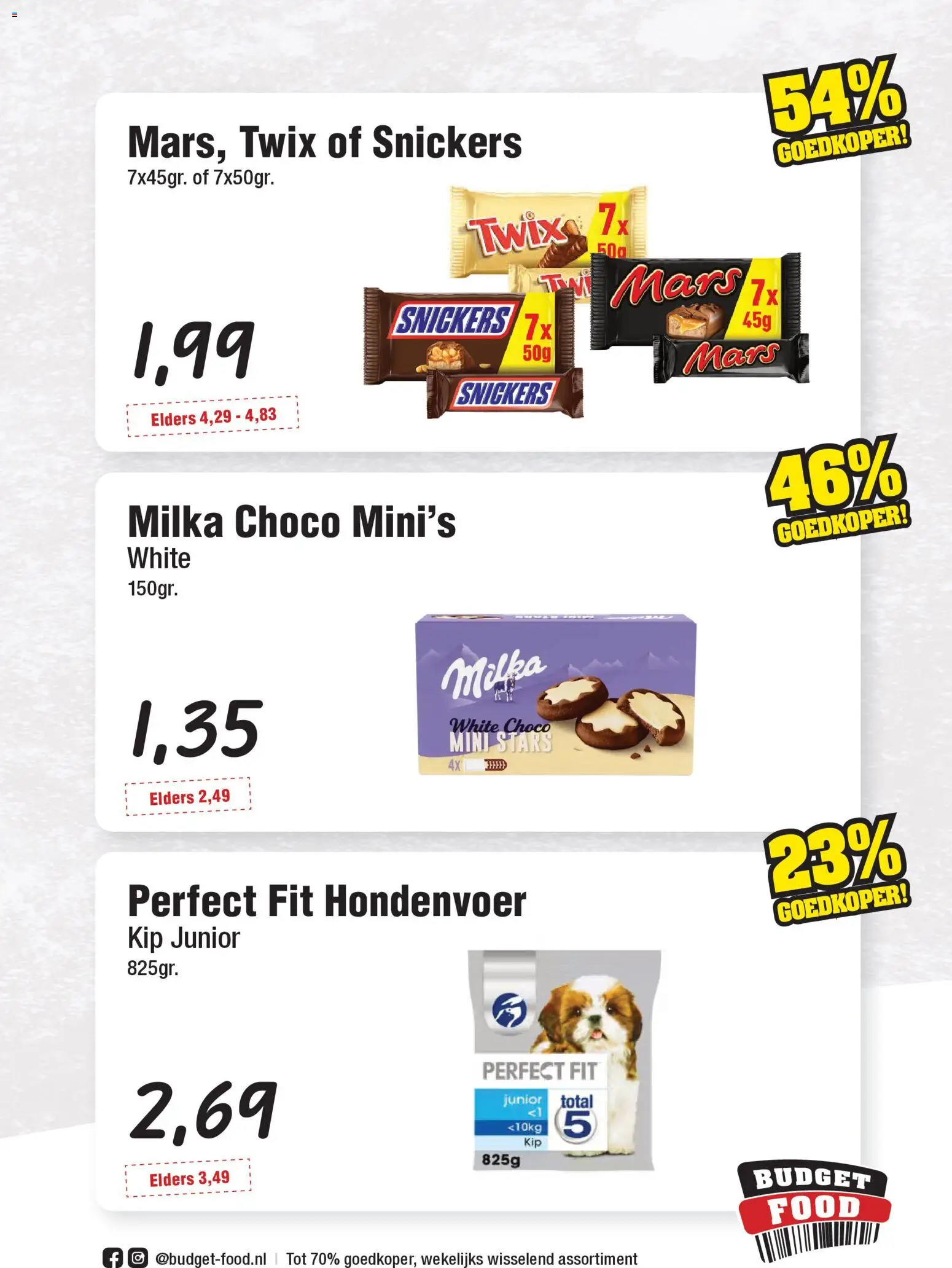 {H1} | Pagina: 9 | Producten: Mars, Twix, Snickers, Kip