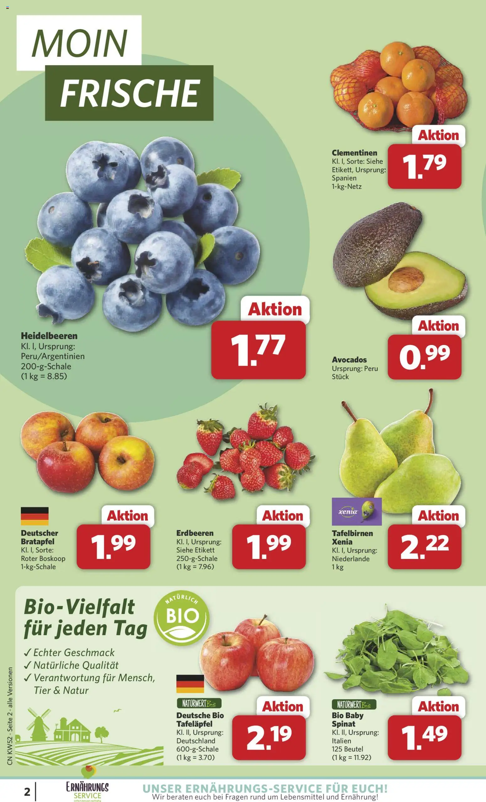 Combi Prospekt 	 – gültig ab 22.12.2025 | Seite: 2 | Produkte: Heidelbeeren, Erdbeeren