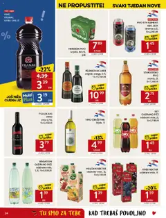 Konzum katalog | vrijedi od 27.08.2025 | Stranica: 24 | Proizvodi: Pelinkovac, Pivo, Crno vino, Liker