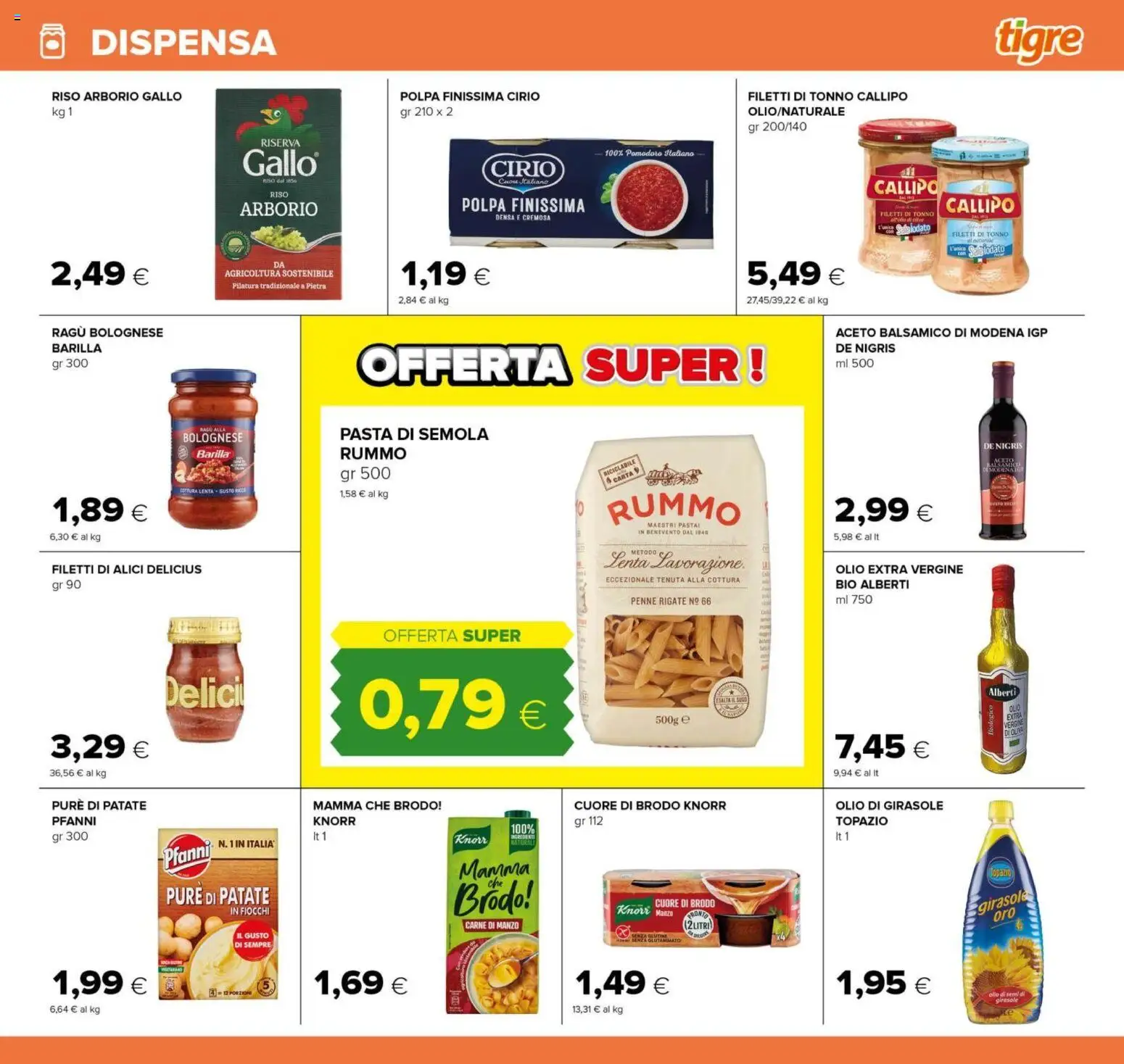 Volantino Tigre del 23.10.2025 | Pagina: 15 | Prodotti: Riso, Olio, Pasta, Alici