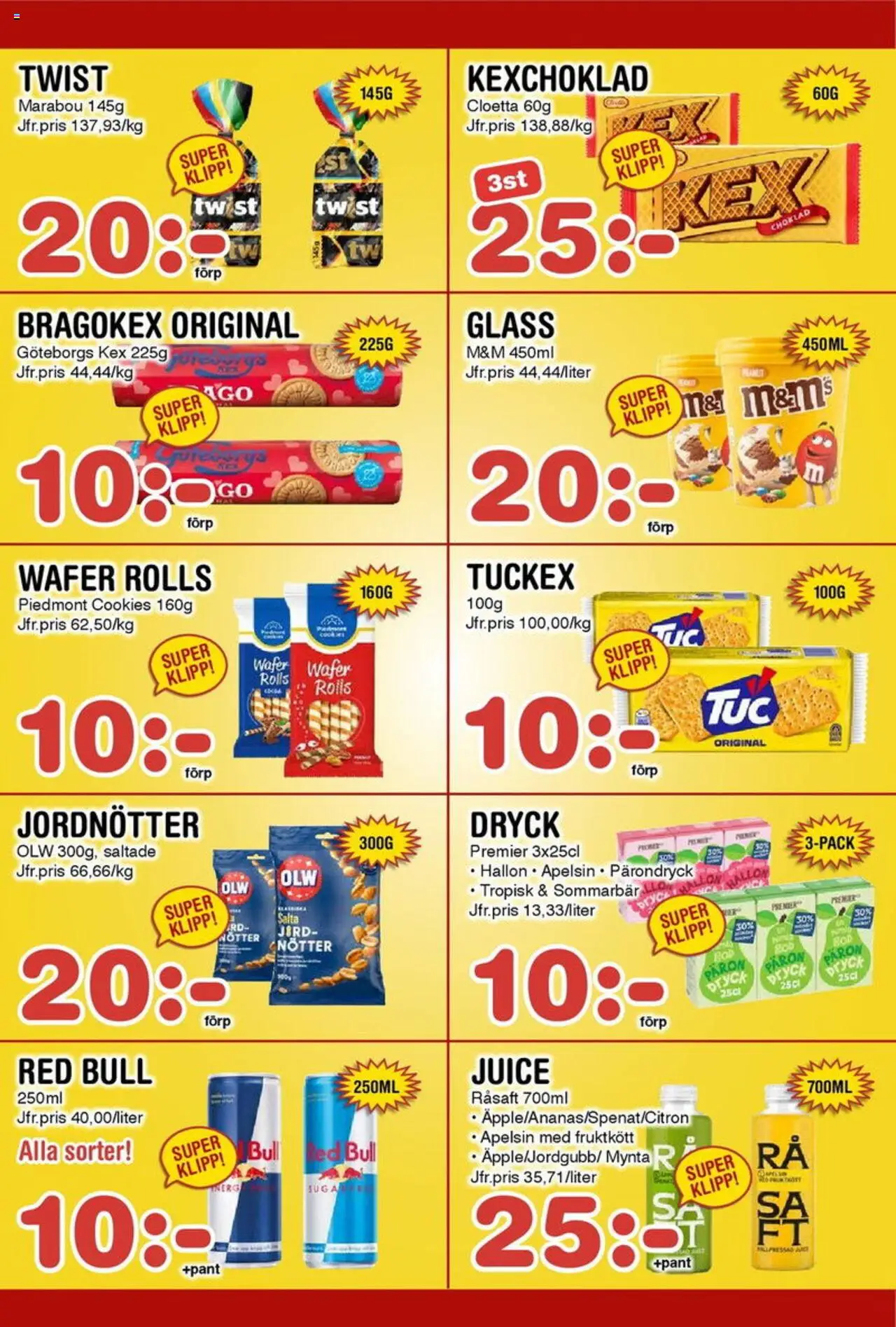Nya Pulsen reklamblad aktuell från 08.09.2025 | Sida: 11 | Produkter: Red bull, Choklad, Apelsin, Mynta