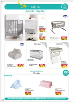 Anteprima del volantino Bimbo store Maglie e Tricase catalogo valido a partire dal 16.10.2025 | Pagina: 4 | Prodotti: Lettino, Culla, Bagnetto, Bagno