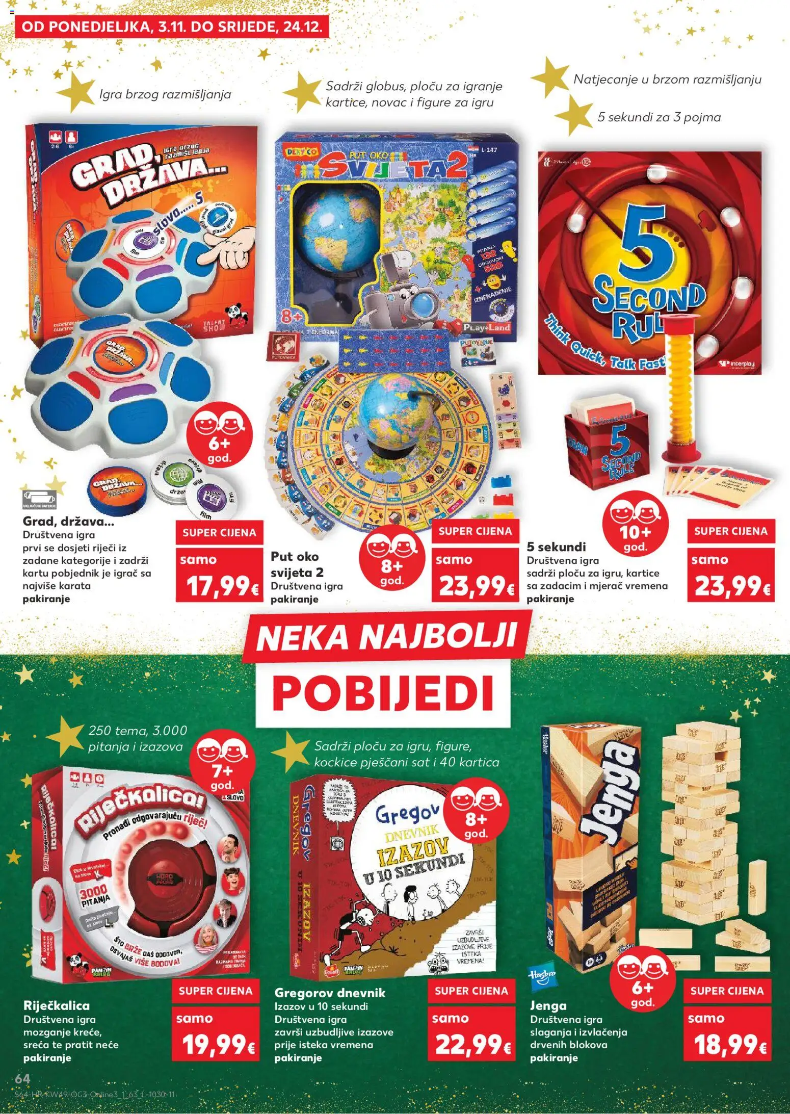 Kaufland katalog | vrijedi od 01.12.2025 | Stranica: 64 | Proizvodi: Sat, Igrač, Igra