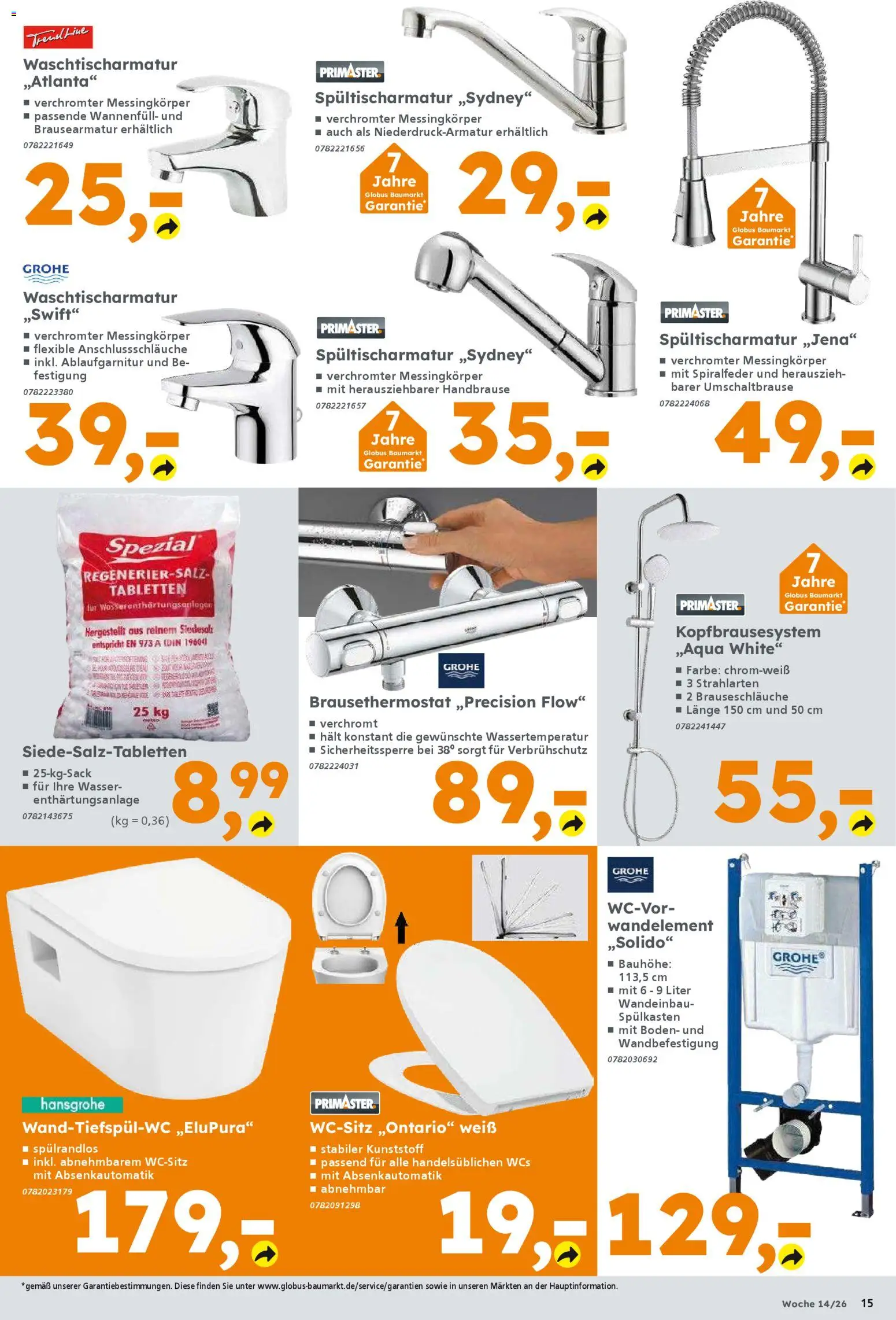 Globus Baumarkt Prospekt Berlin-Treptow	 – gültig ab 30.03.2026 | Seite: 15 | Produkte: Wasser