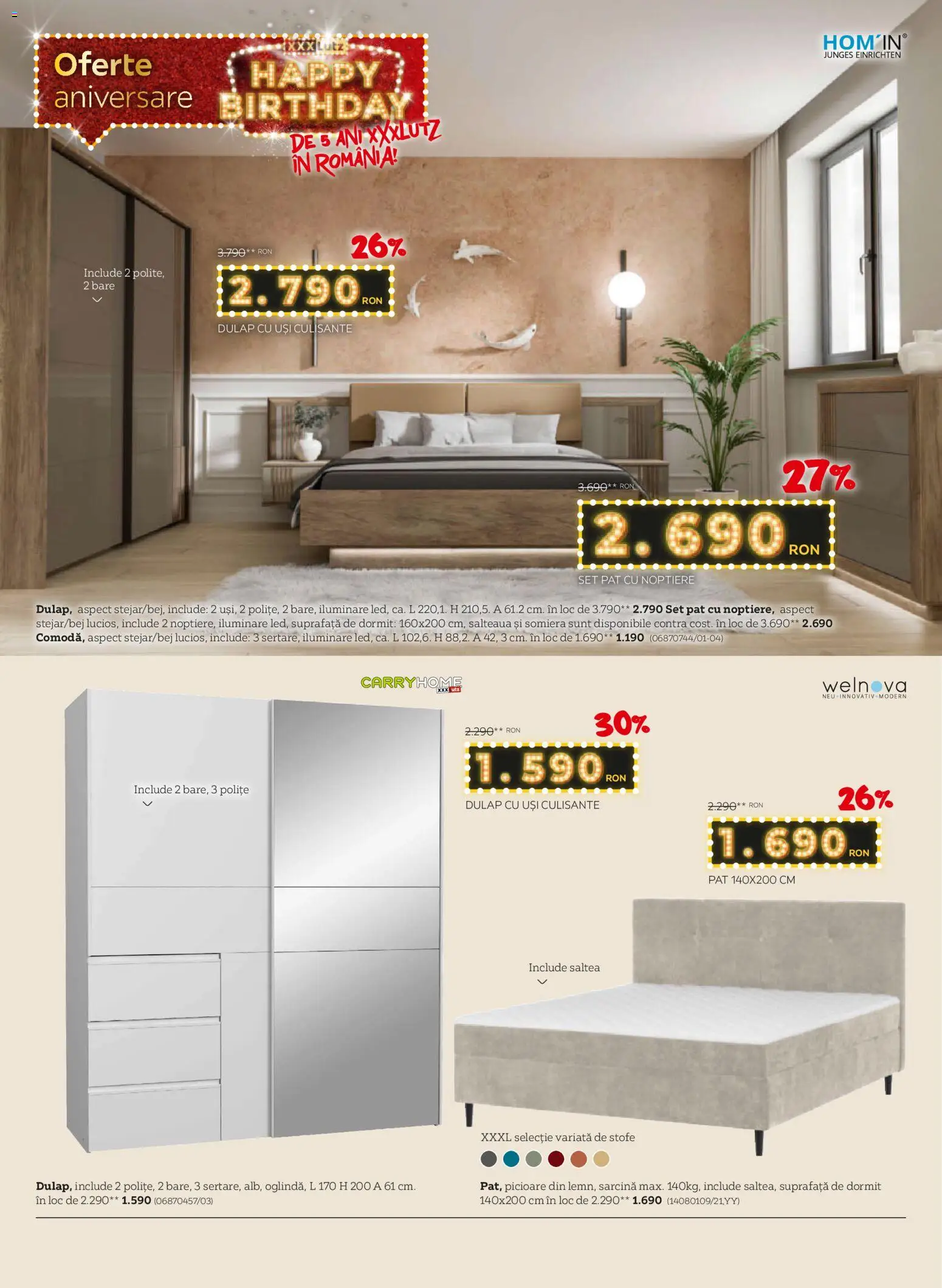 Noul catalog XXXLutz – valabil de la 16.03.2026 | Pagină: 8 | Produse: Pat, Saltea