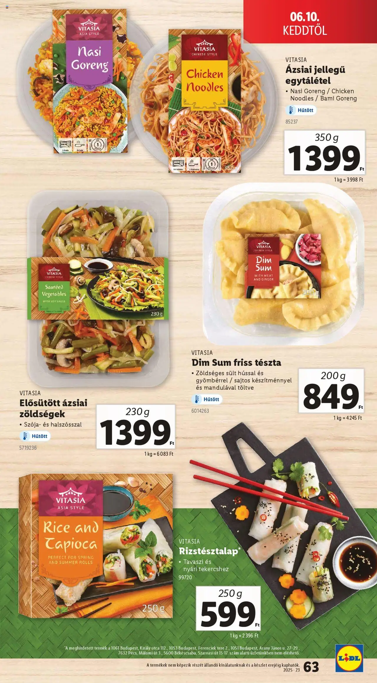 Lidl akciós ujság - amely érvényes a következő dátumtól: 05.06.2025 | Oldal: 63 | Termékek: Tészta